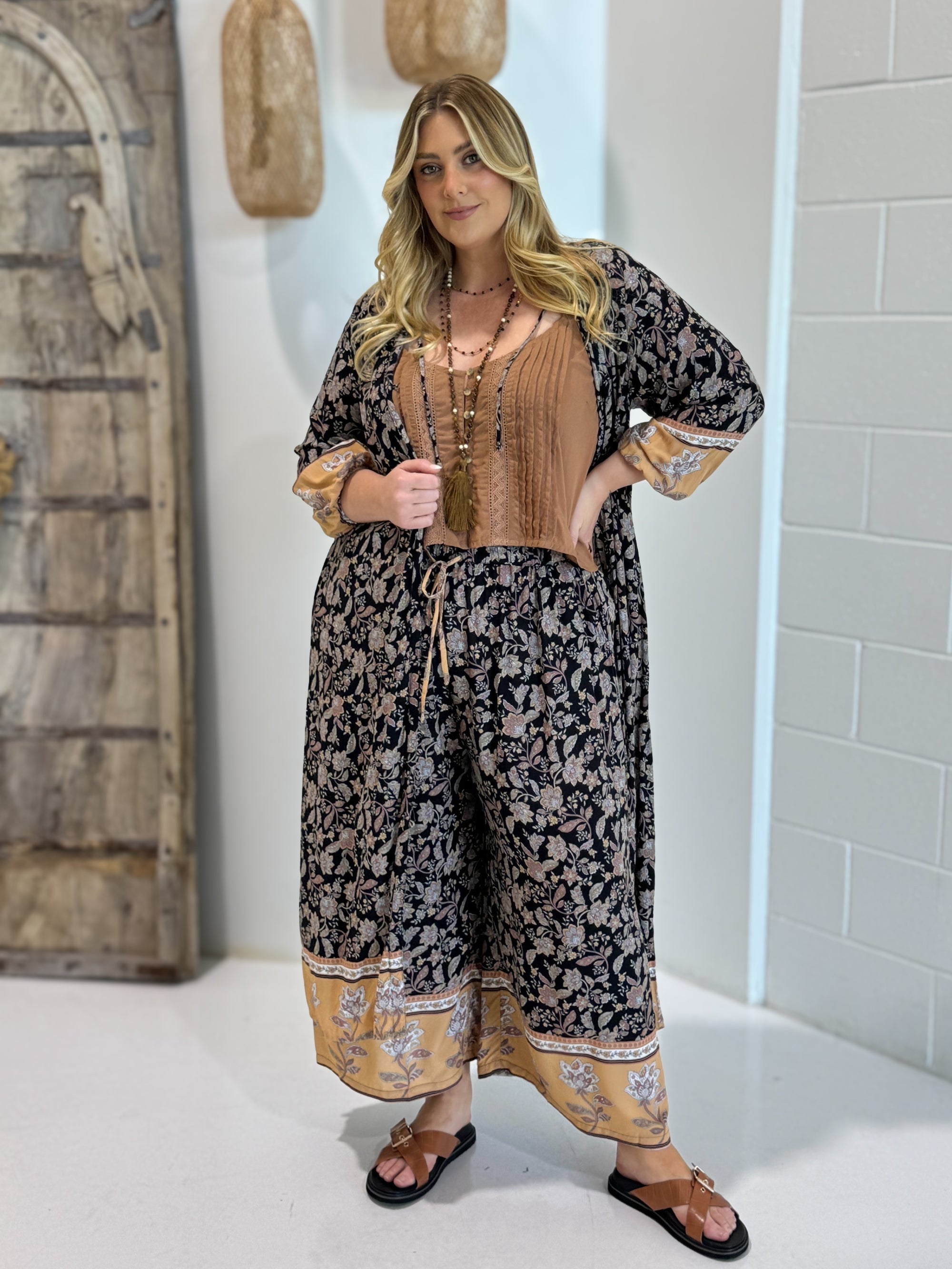 Traveller Dress | Mocha Bloom - Saffron Road