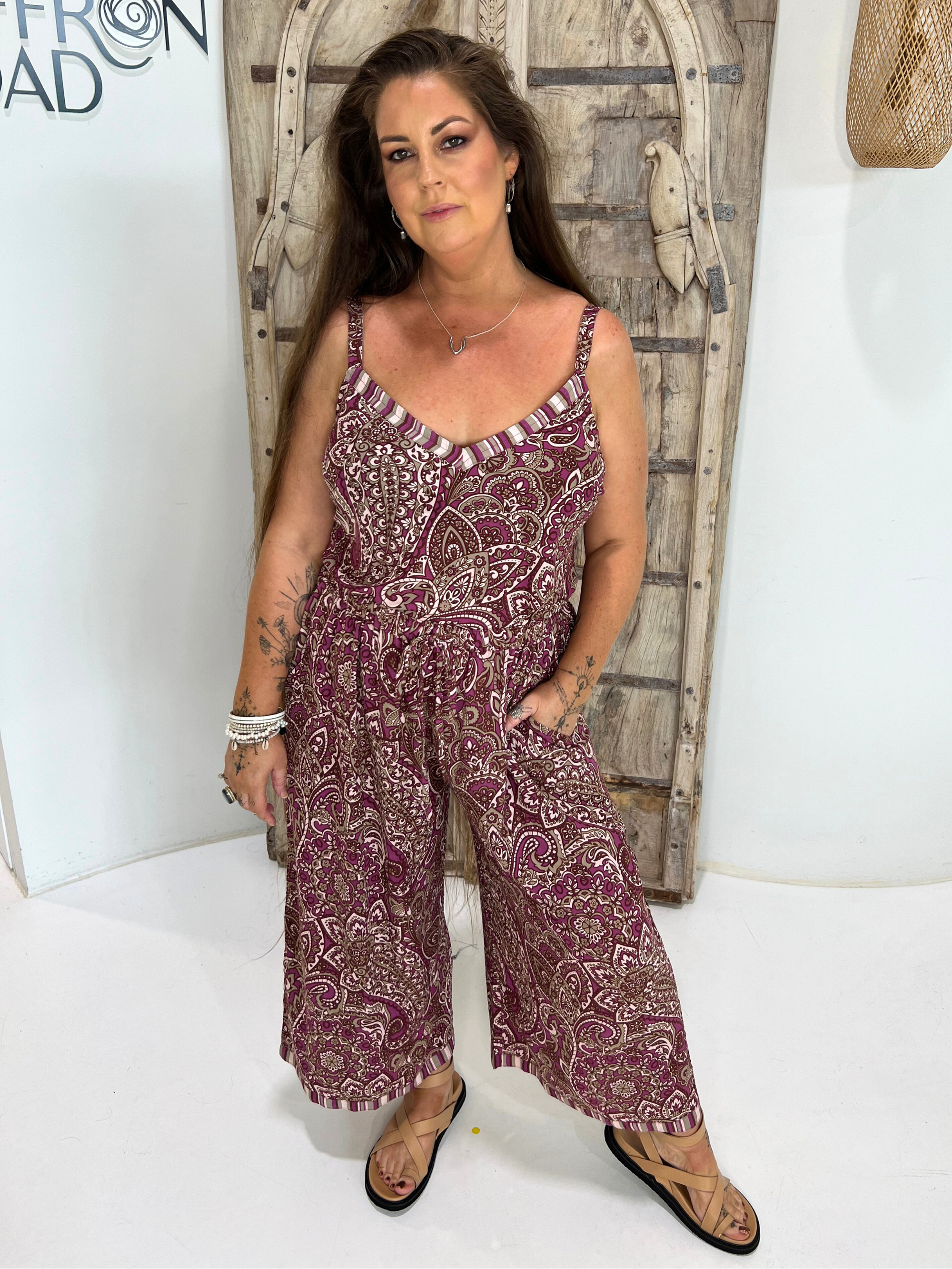 PJ Pant | Wine Paisley - Saffron Road