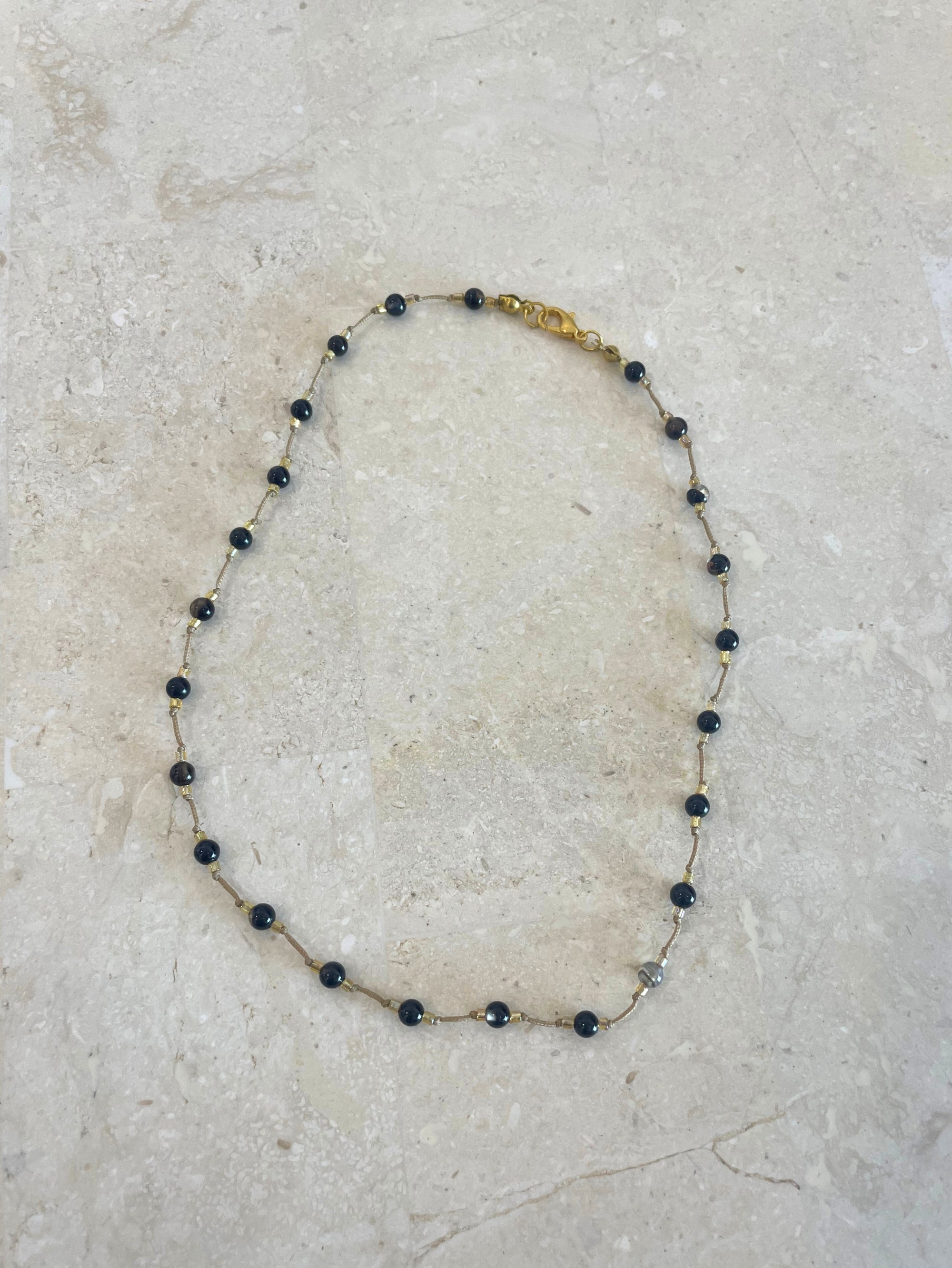 Necklace 16 | SHORT LENGTH - Agate Stone - Saffron Road