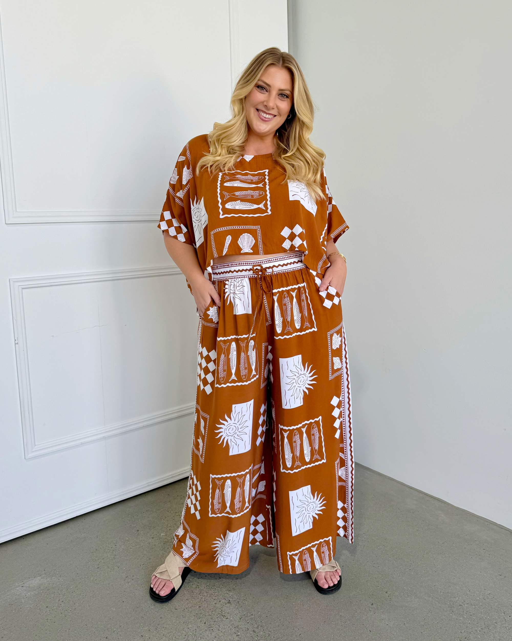 The Nat Top (Cropped) | Euro Cinnamon - Saffron Road