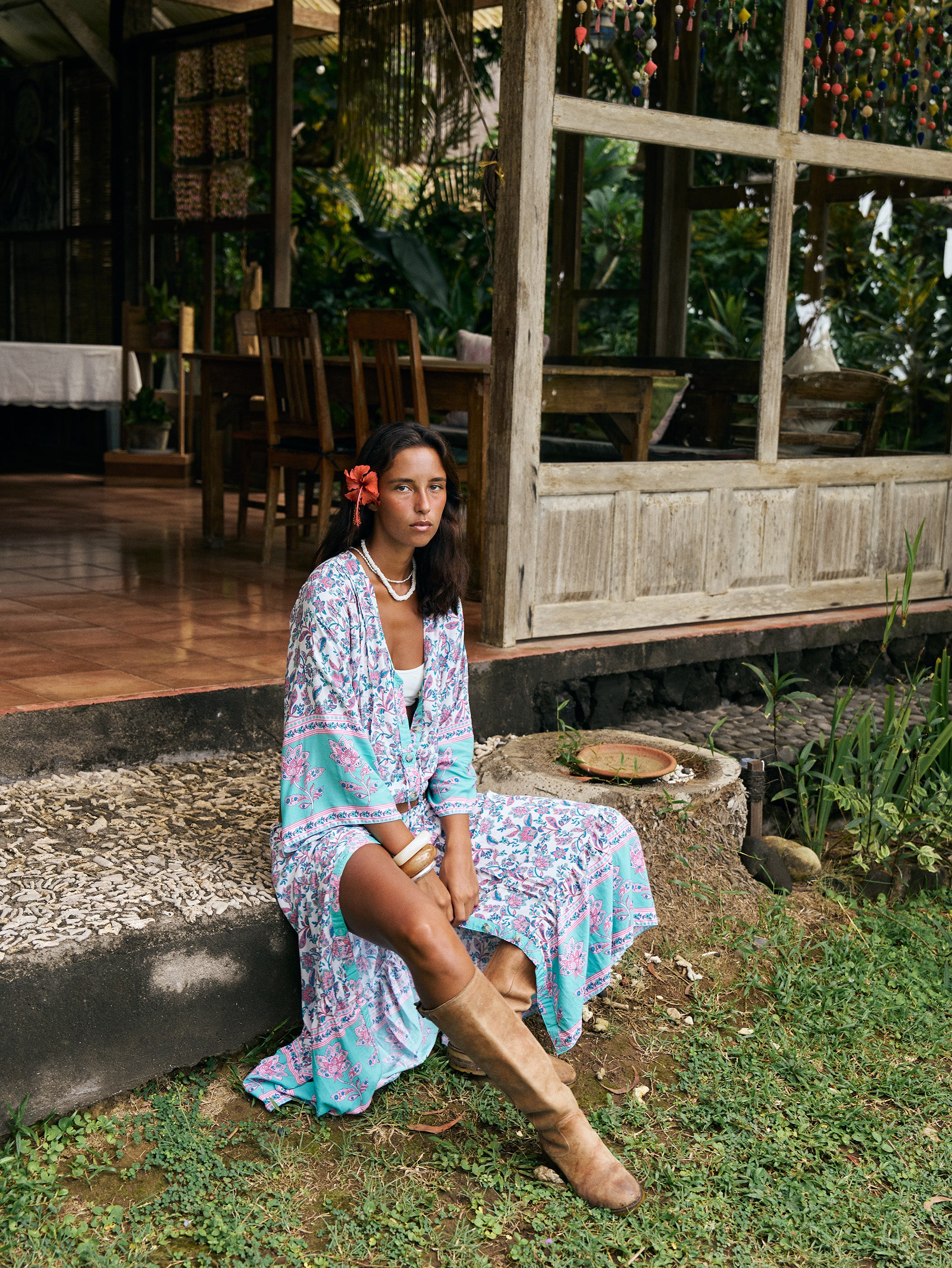 Duster Dress | Turquoise Bloom - Saffron Road