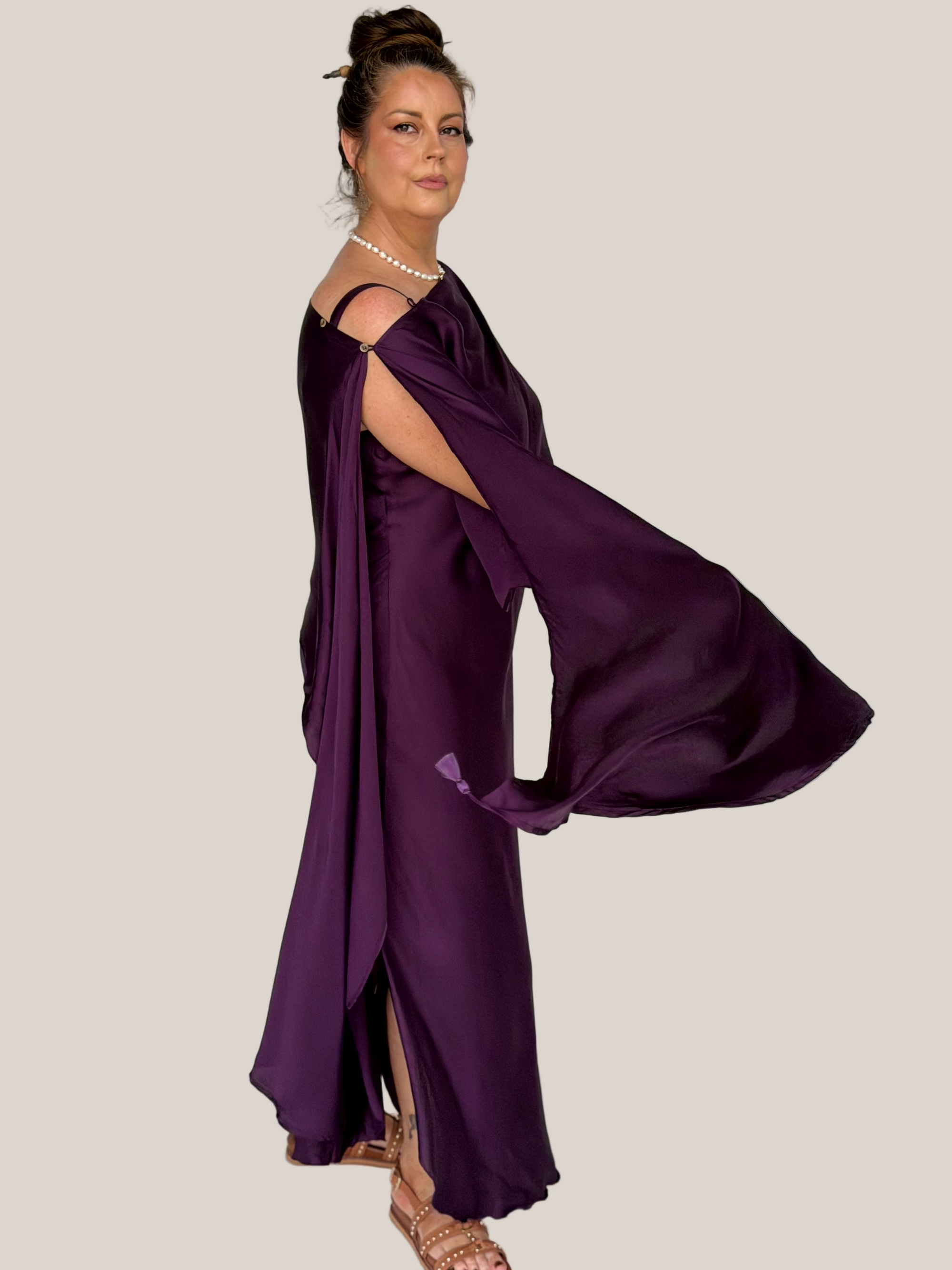 Soirée Wrap | Satin | Grape