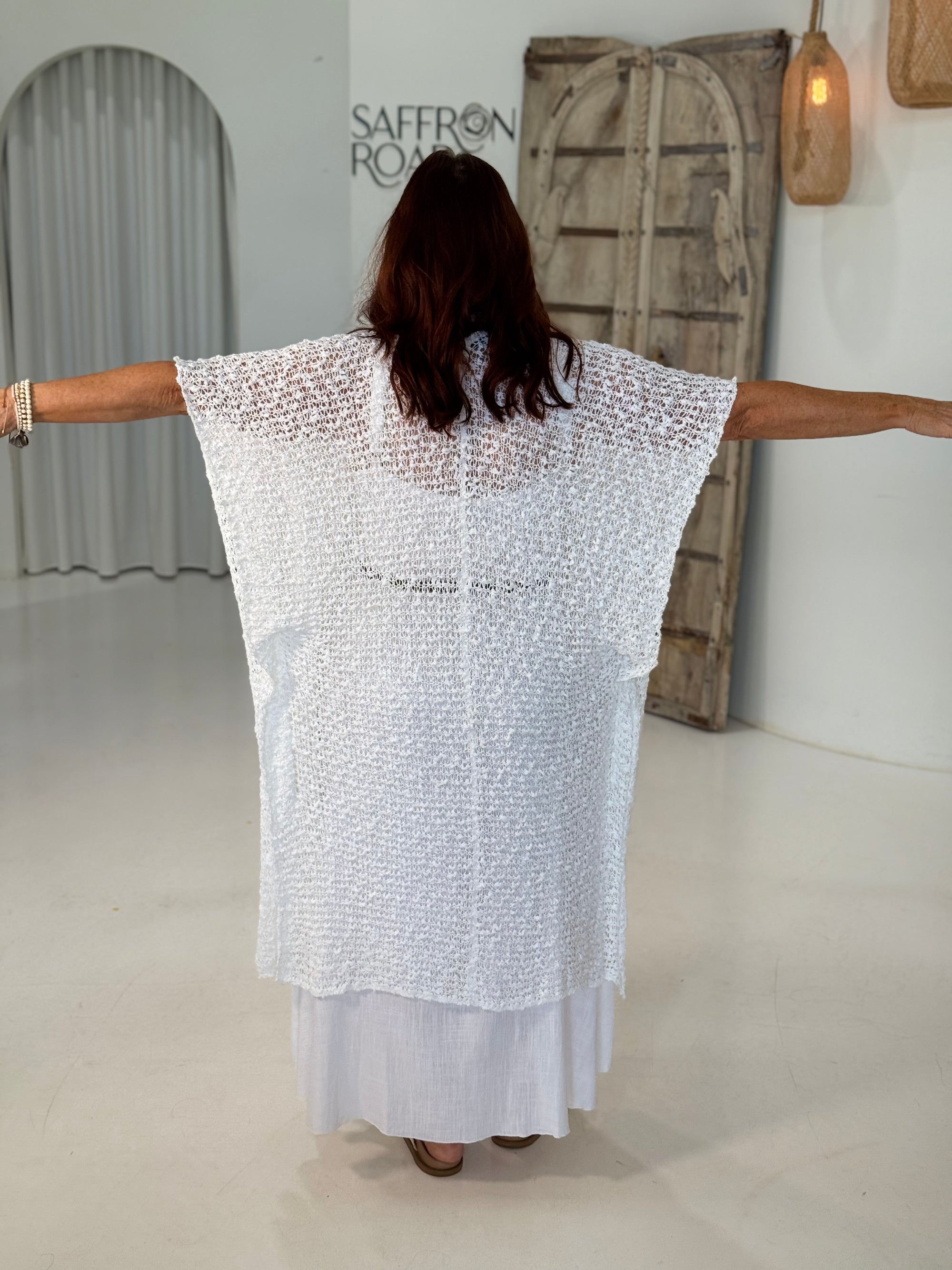Gilet Knit | White - Saffron Road