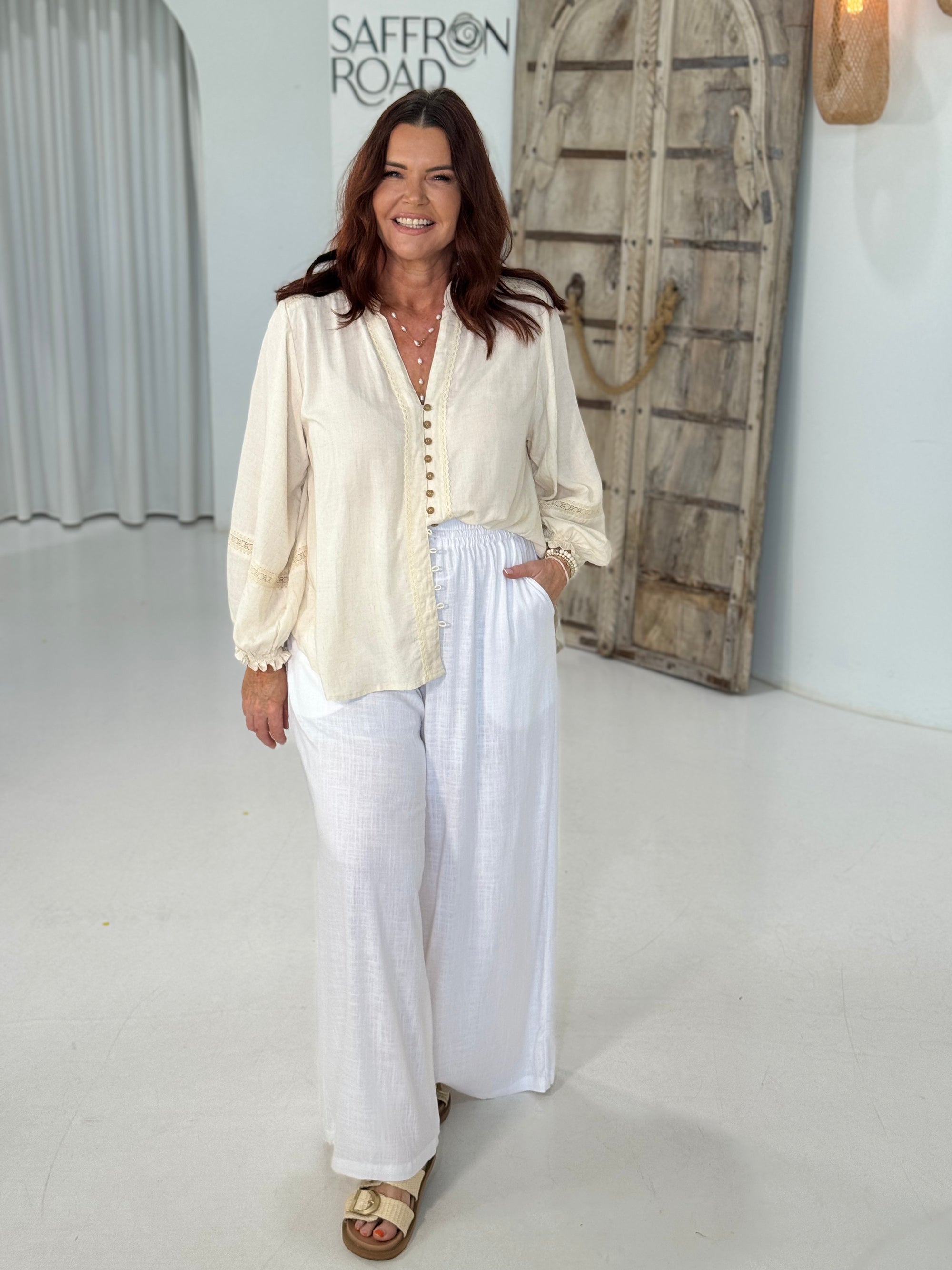 Amber Blouse | Natural - Saffron Road