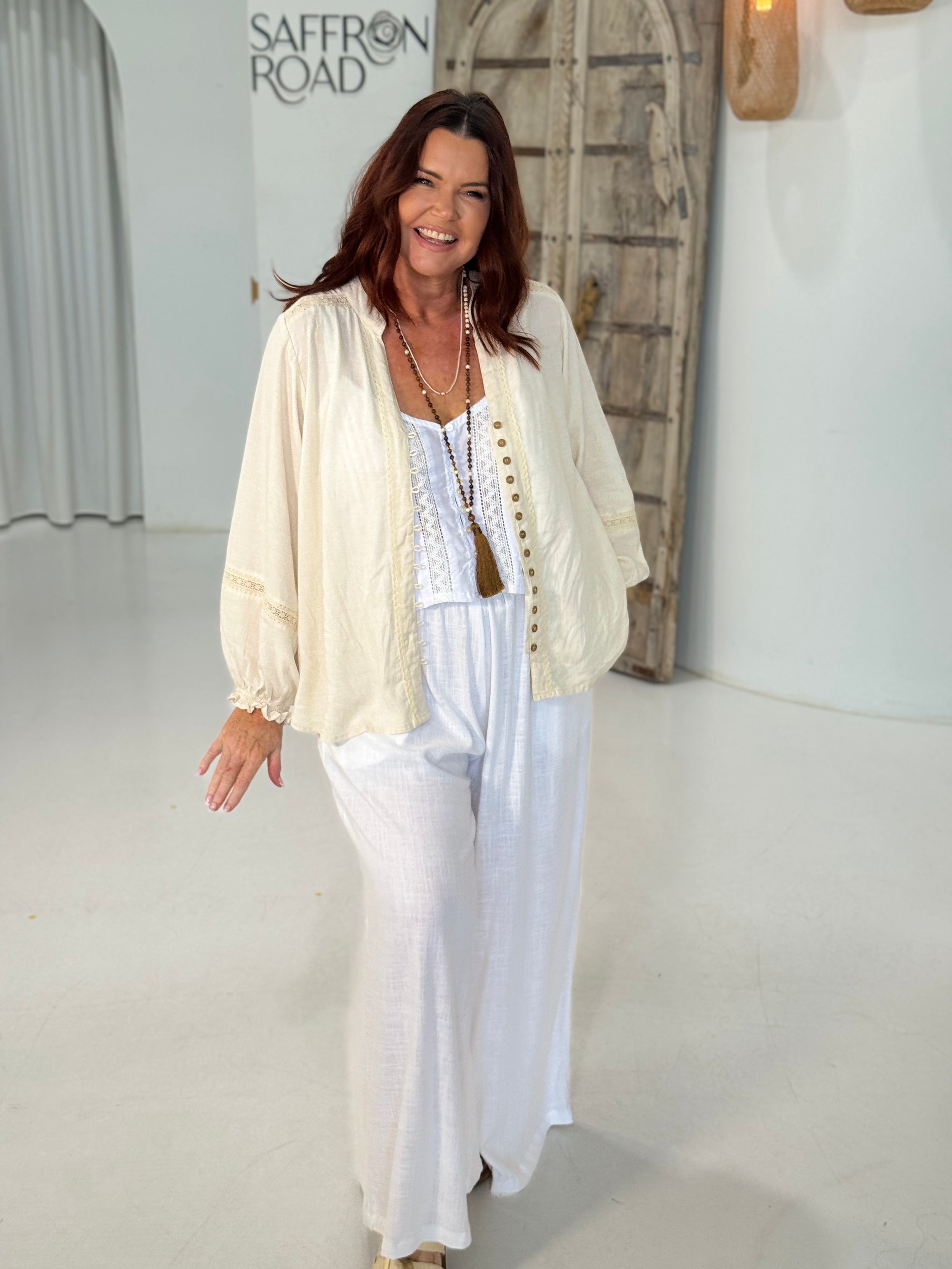 Amber Blouse | Natural - Saffron Road