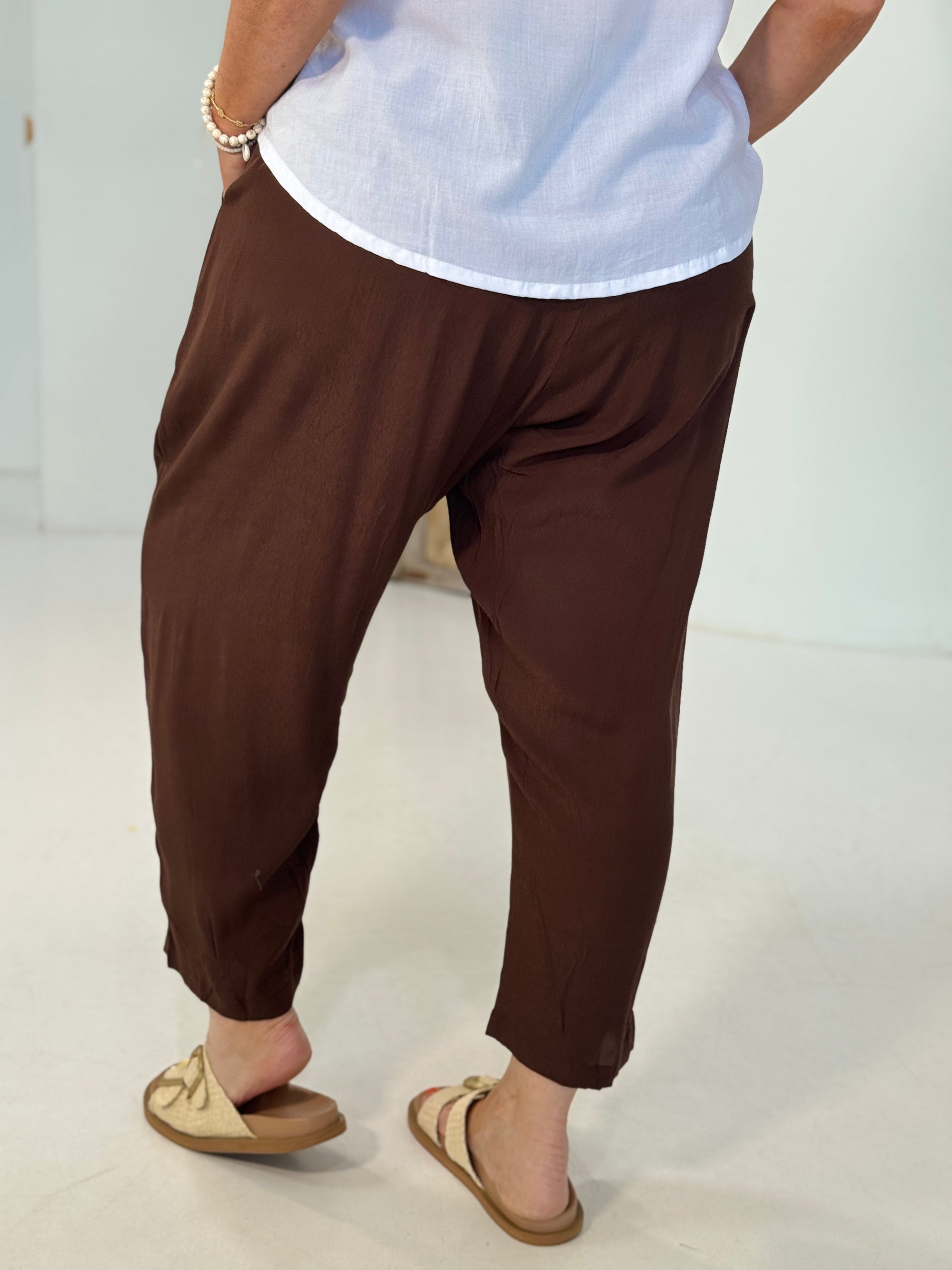 Slouch Pant | Choc Fujet - Saffron Road