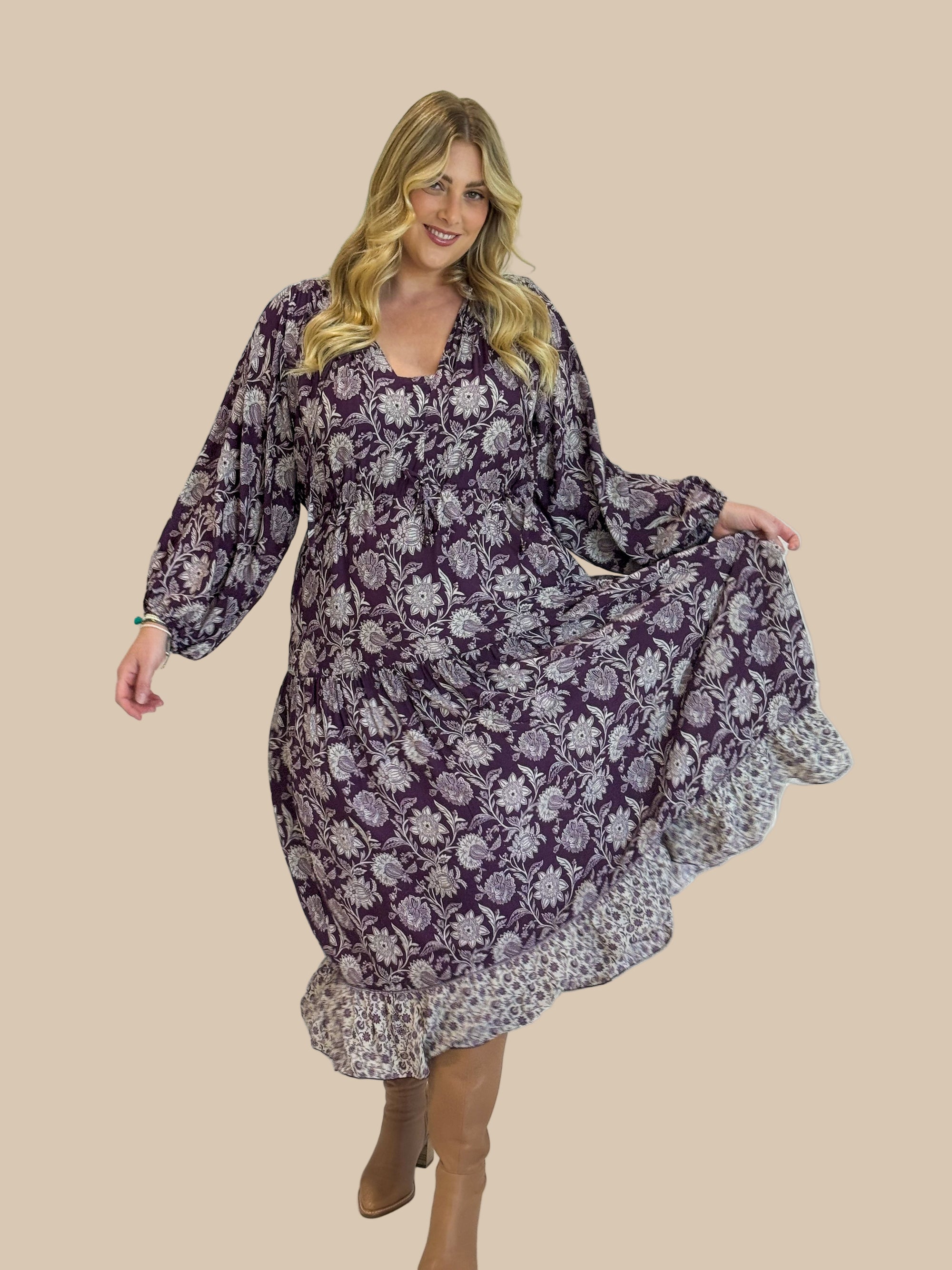 Joanie Dress | Wild Grape - Saffron Road