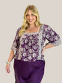 Lotus Flower Top | Wild Grape - Saffron Road