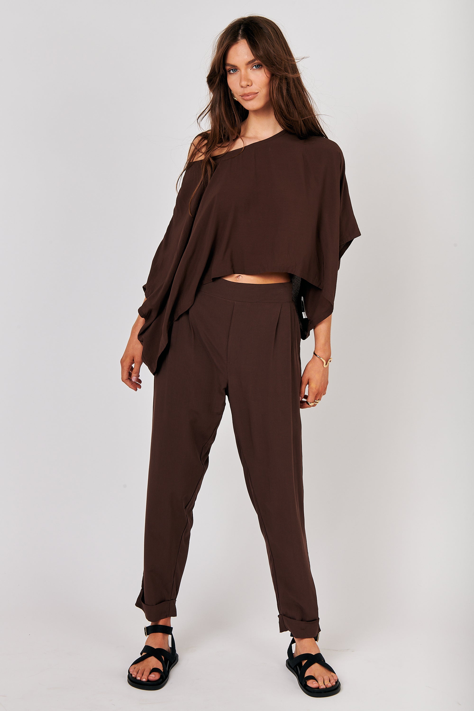 Roma Pant | Chocolate - Saffron Road