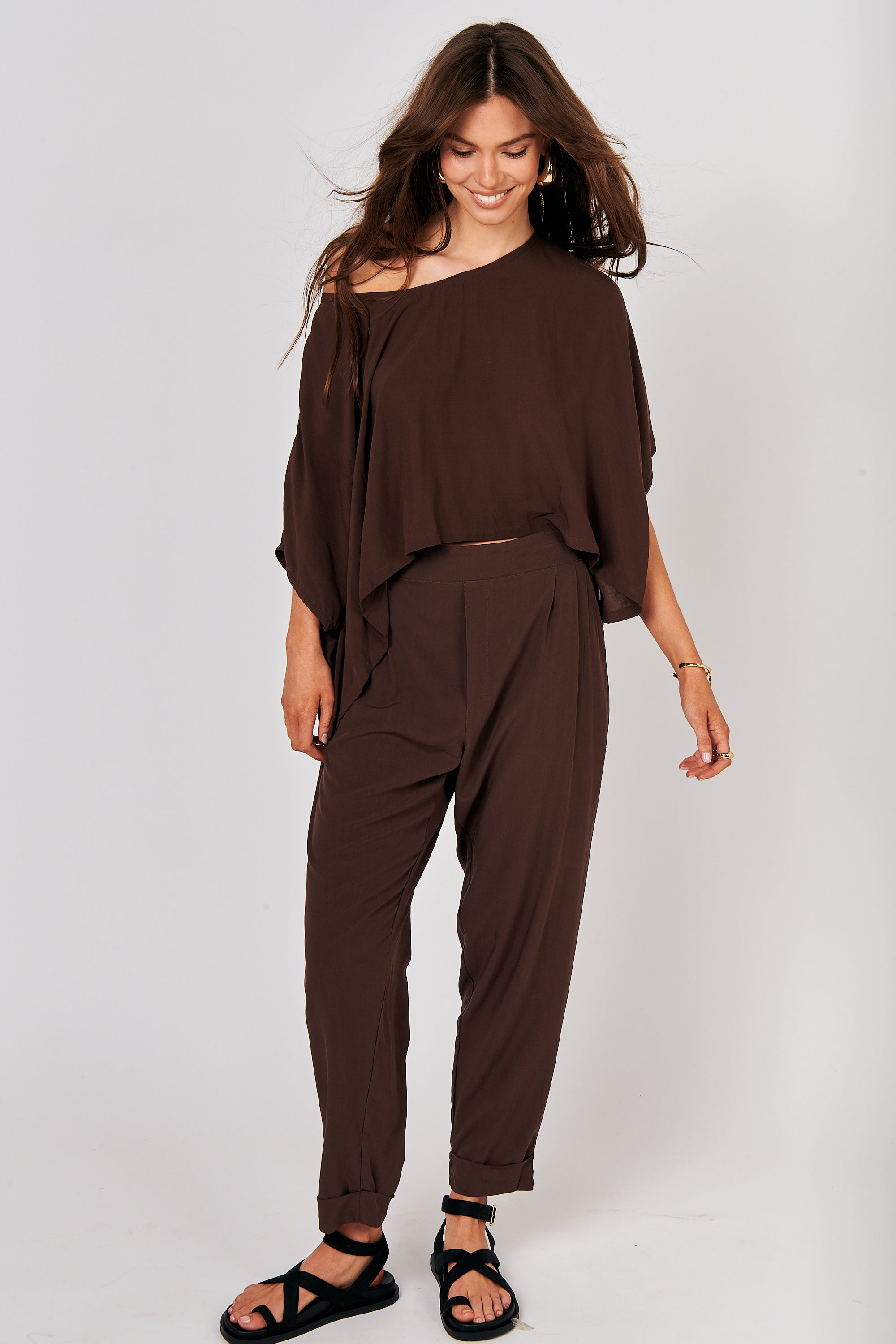 Roma Pant | Chocolate - Saffron Road