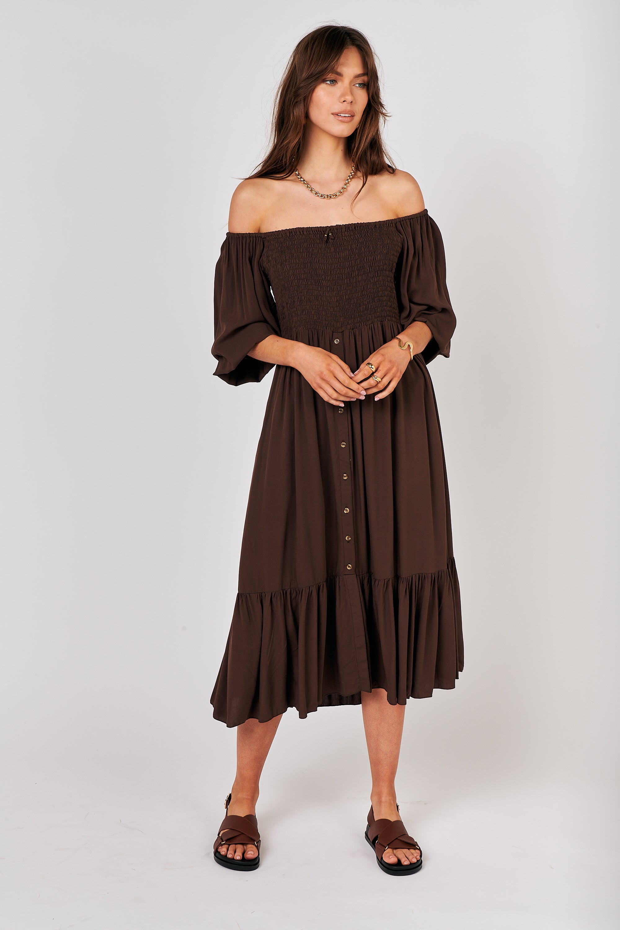 Harper Dress MAXI | Chocolate - Saffron Road
