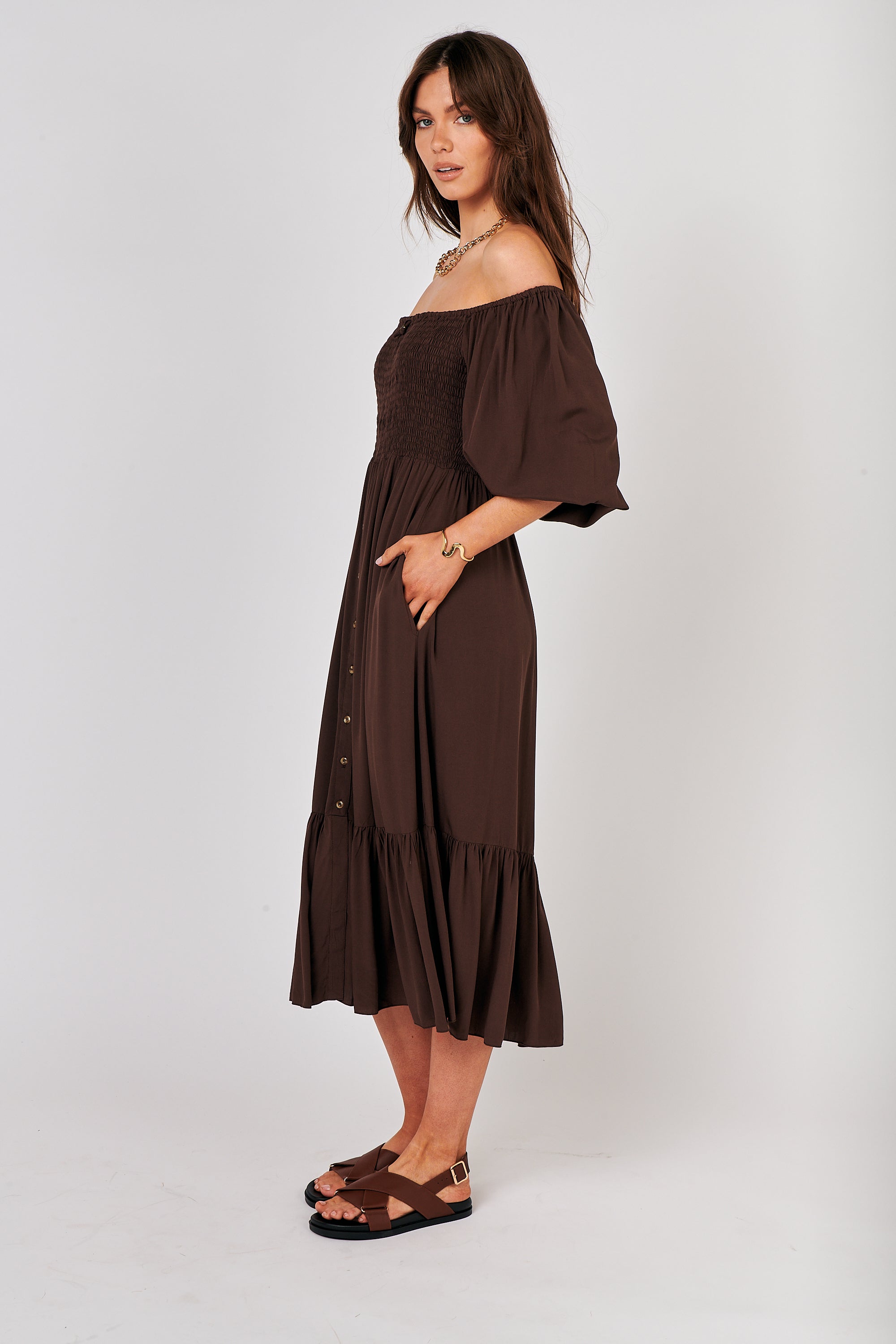 Harper Dress MAXI | Chocolate - Saffron Road