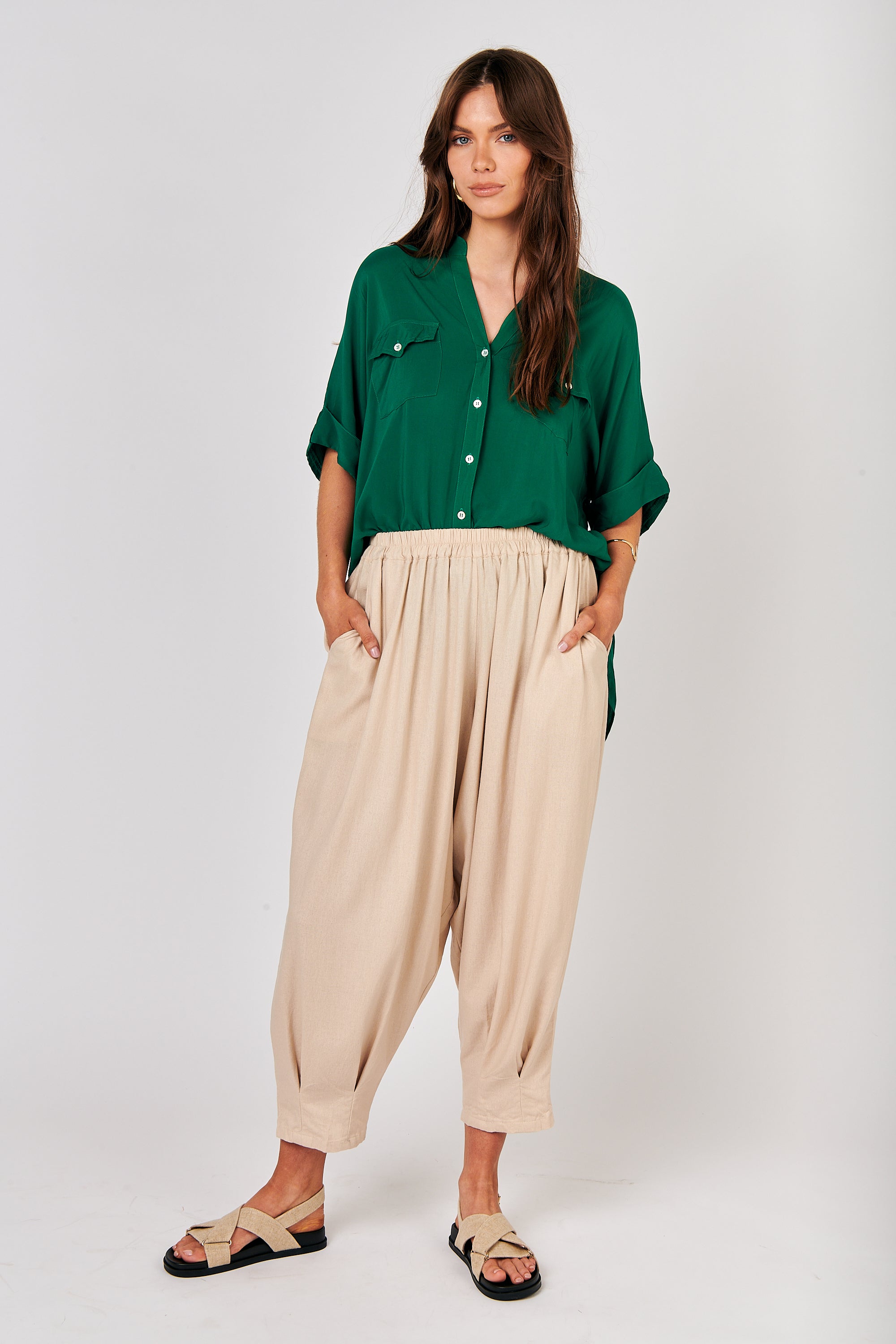 Paradise Pant | Natural Linen - Saffron Road