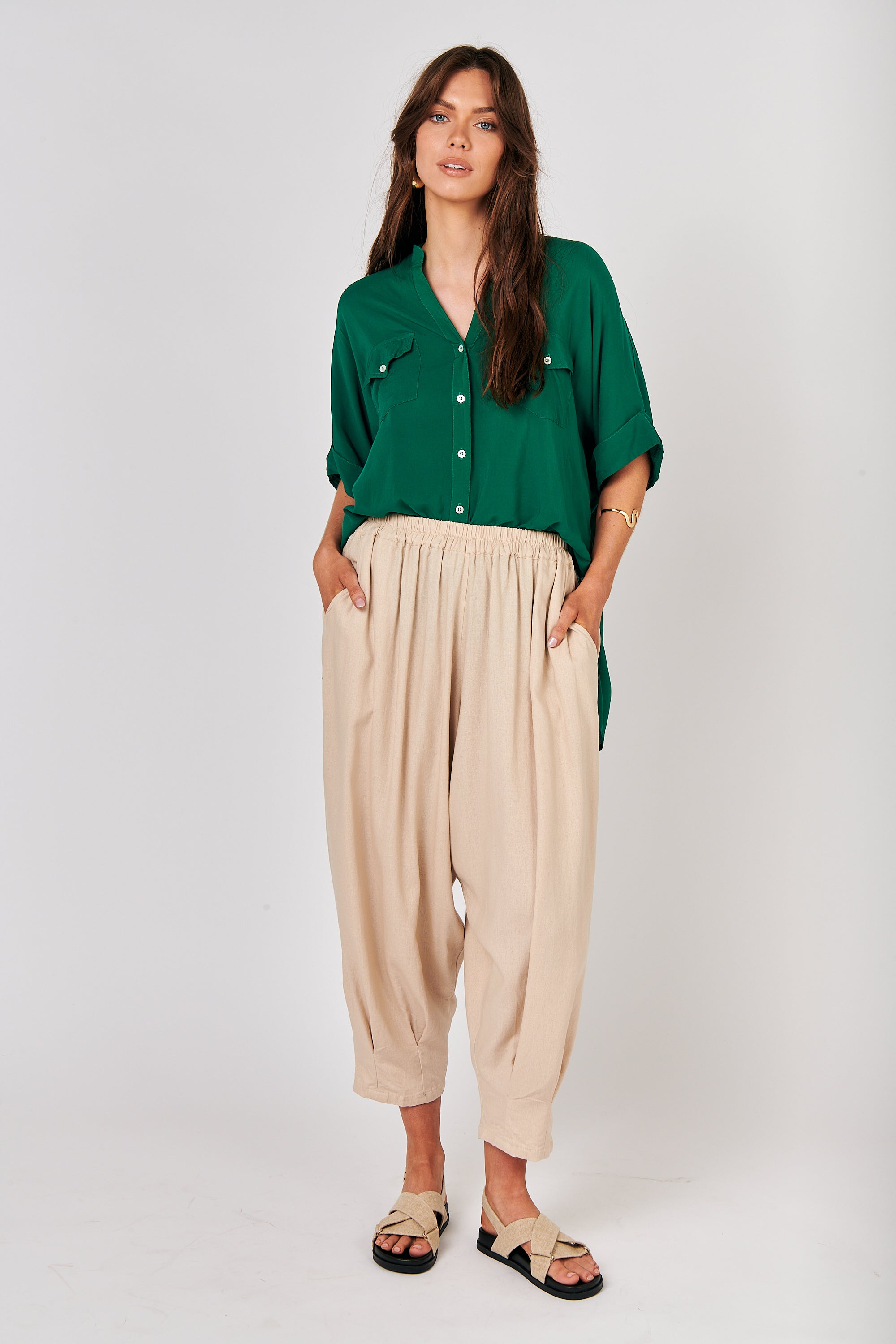 Paradise Pant | Natural Linen - Saffron Road