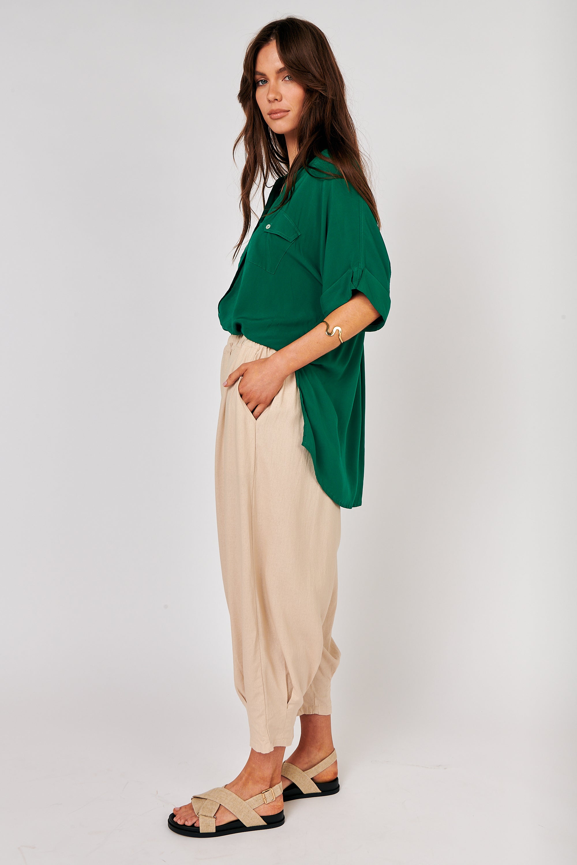 Paradise Pant | Natural Linen - Saffron Road