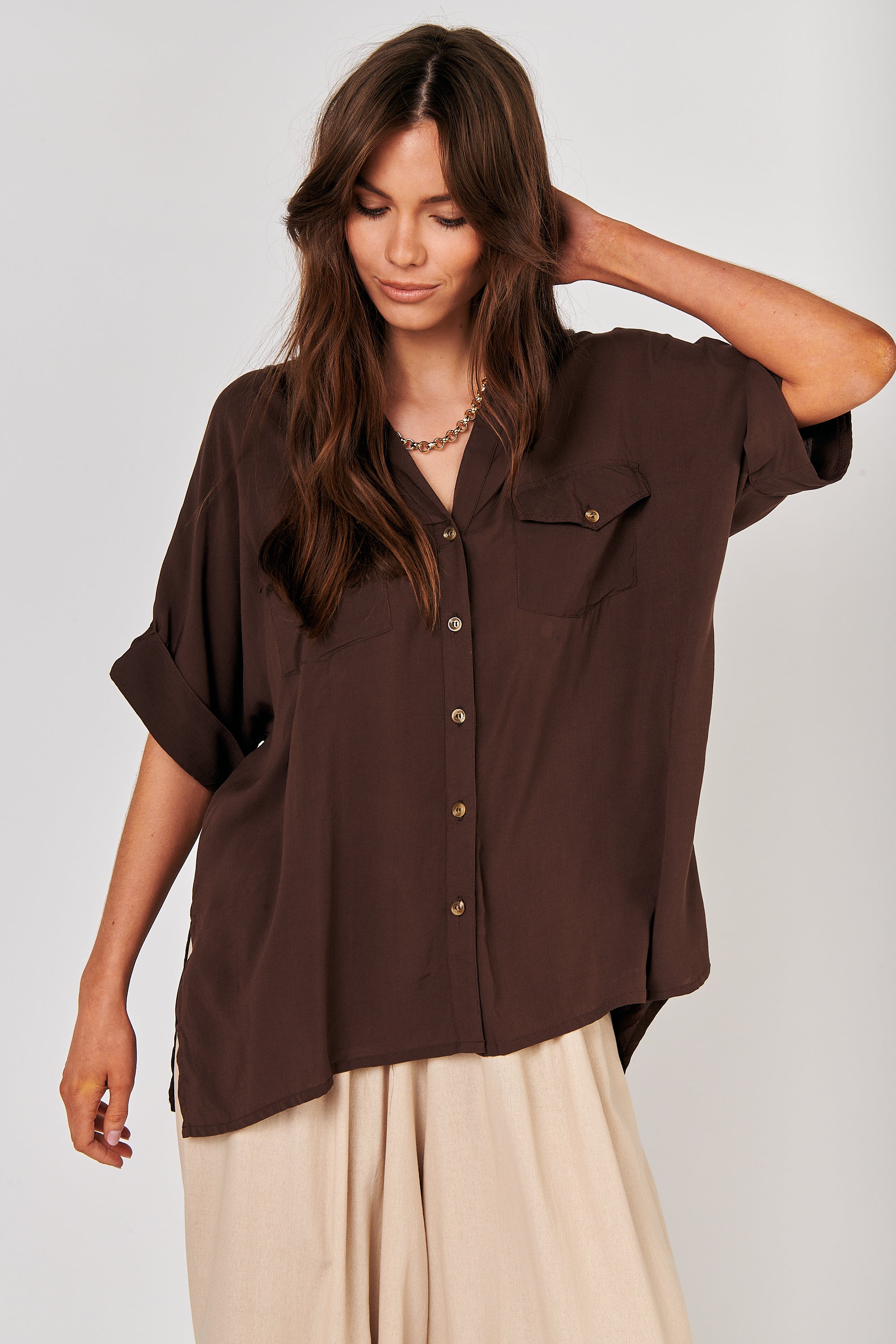 Madison Shirt | Chocolate - Saffron Road