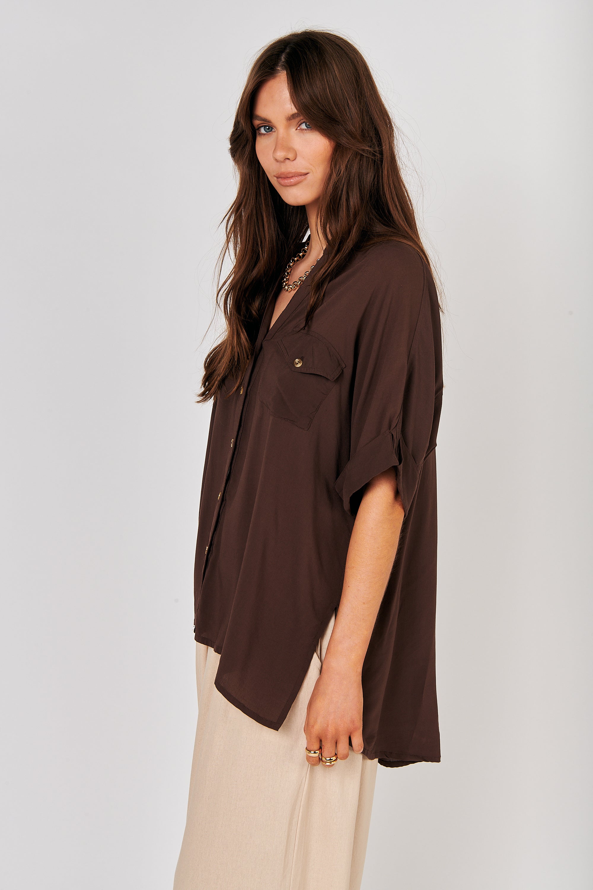 Madison Shirt | Chocolate - Saffron Road