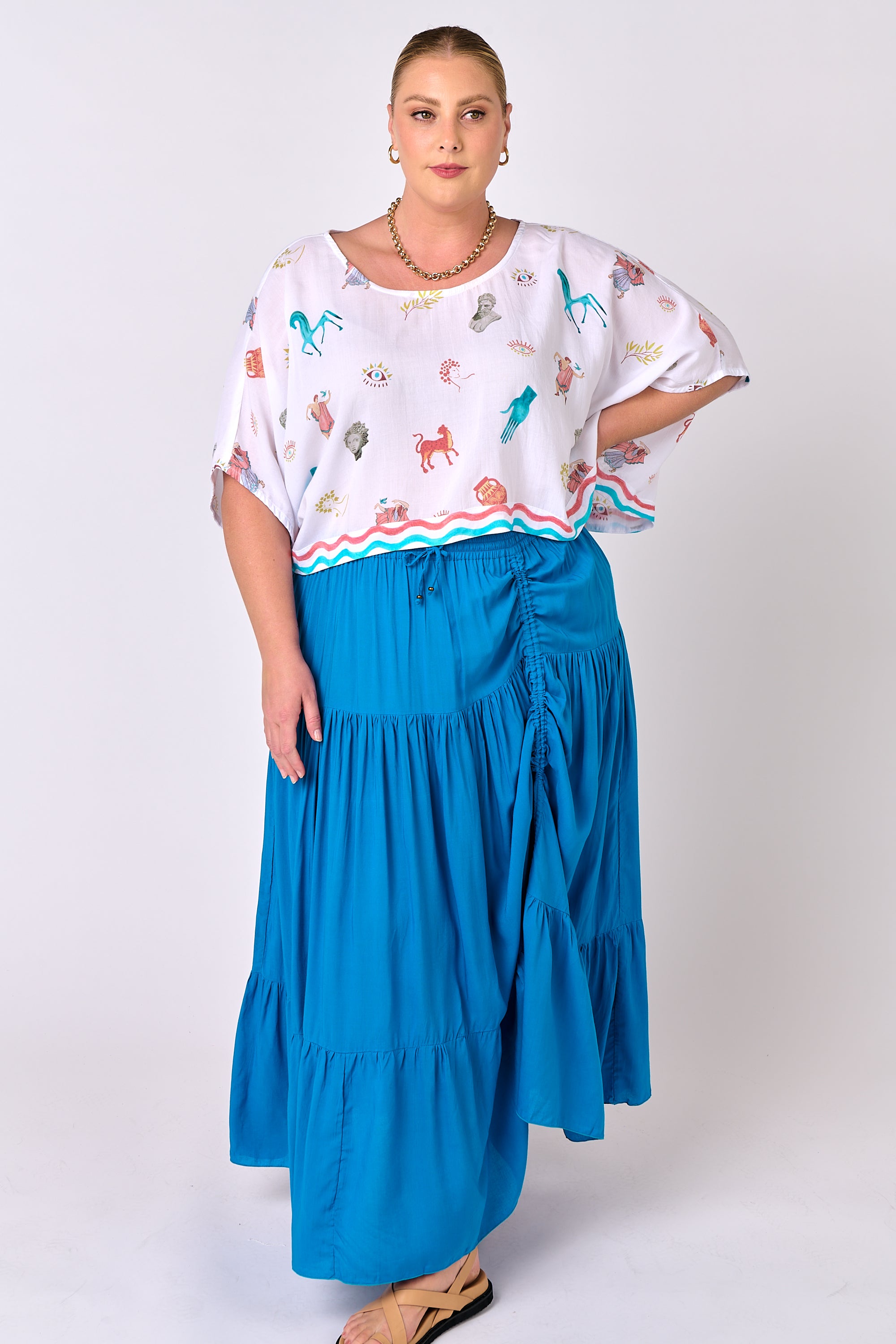 Dahlia Skirt MAXI | Cobalt Blue - Saffron Road