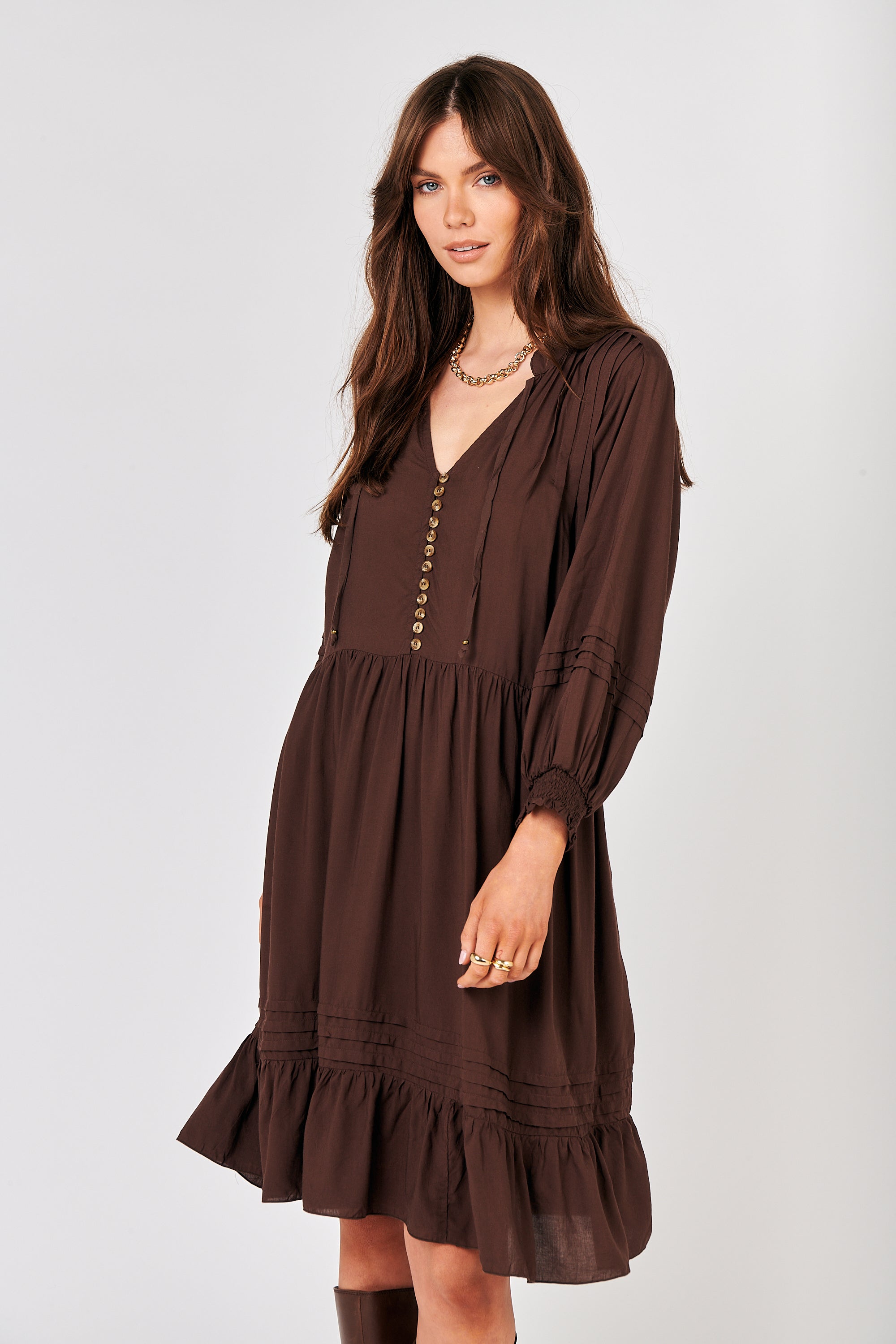 Juliette Dress MINI | Chocolate - Saffron Road