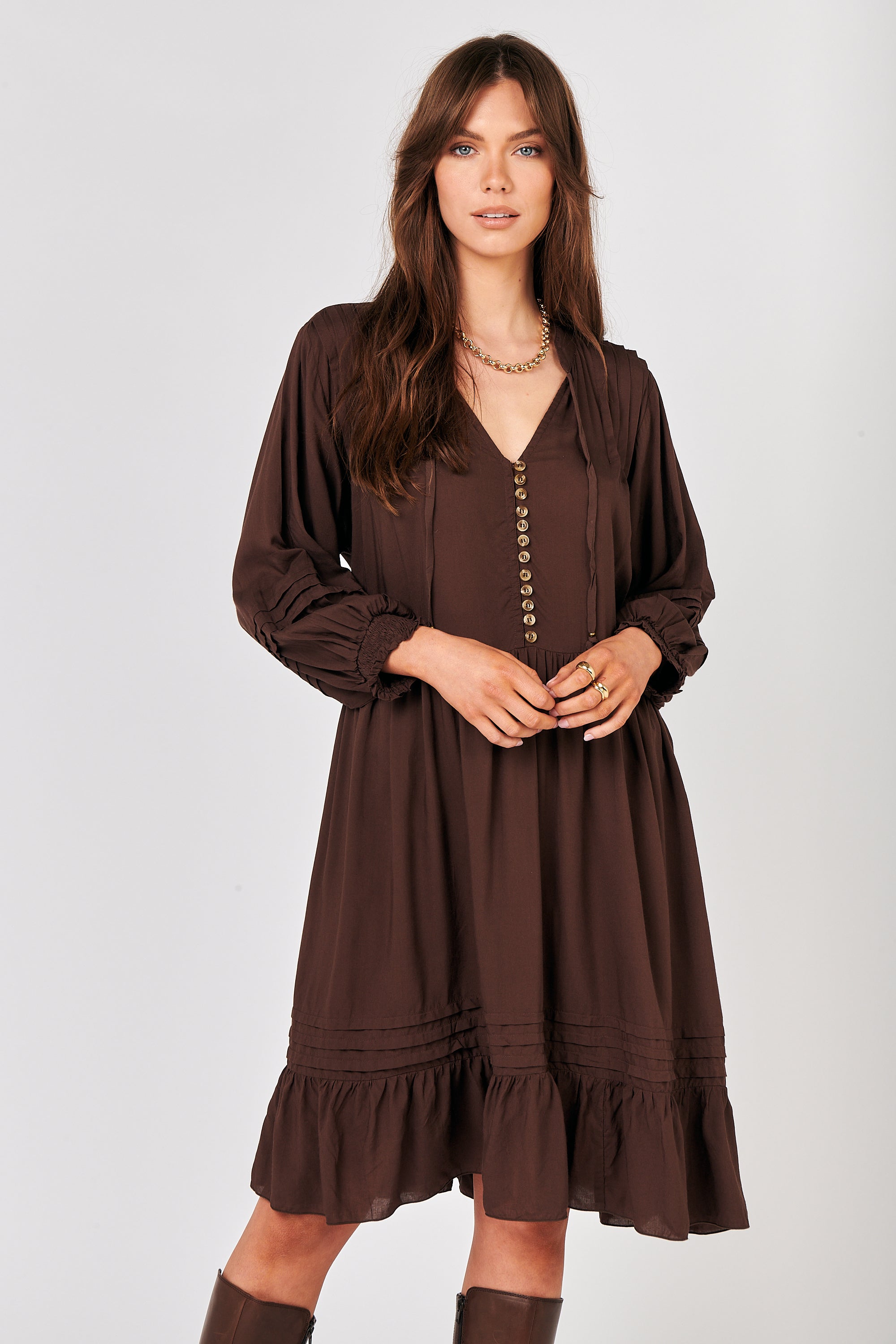 Juliette Dress MINI | Chocolate - Saffron Road