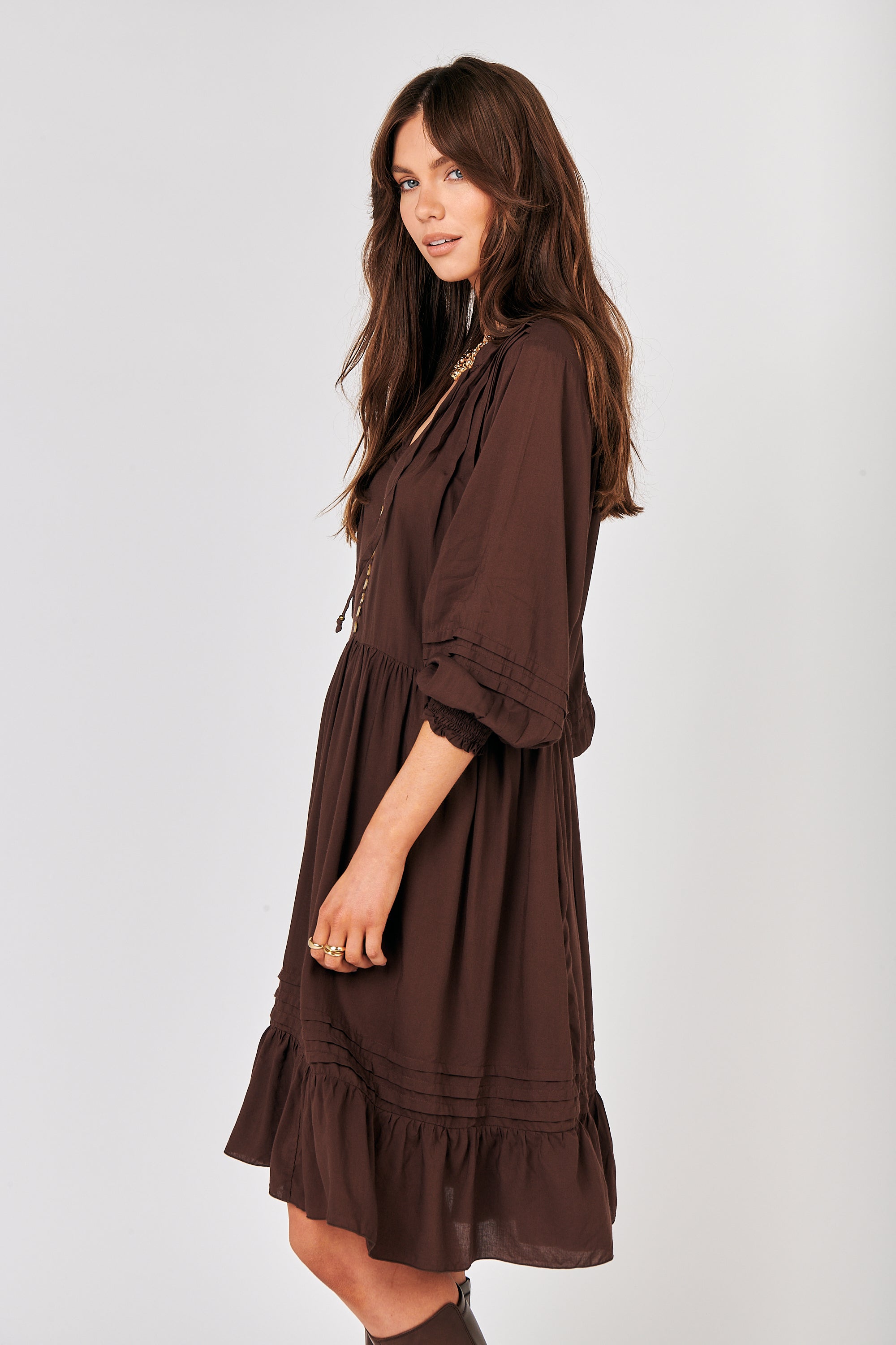 Juliette Dress MINI | Chocolate - Saffron Road