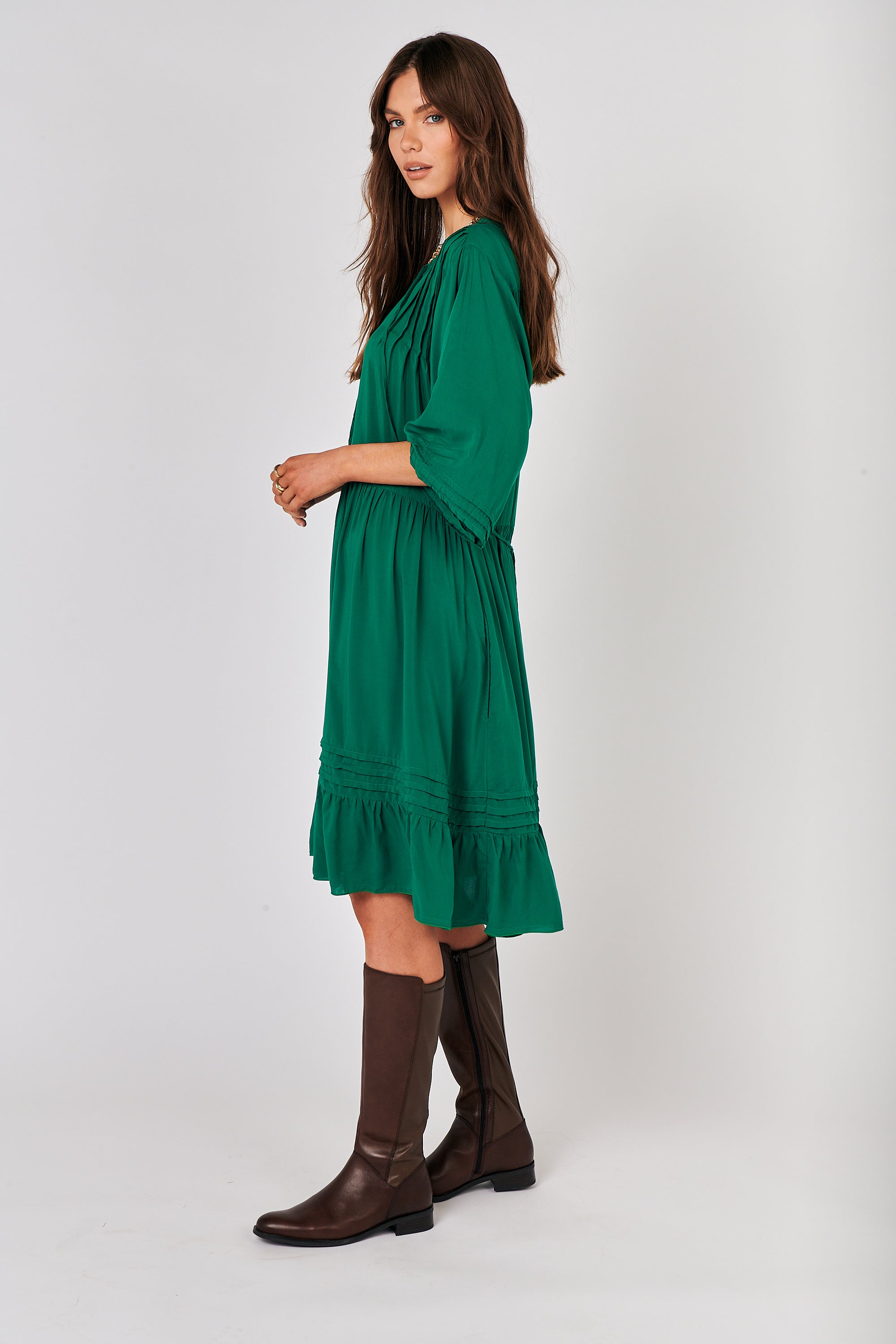 Juliette Dress MINI | Forest Green - Saffron Road