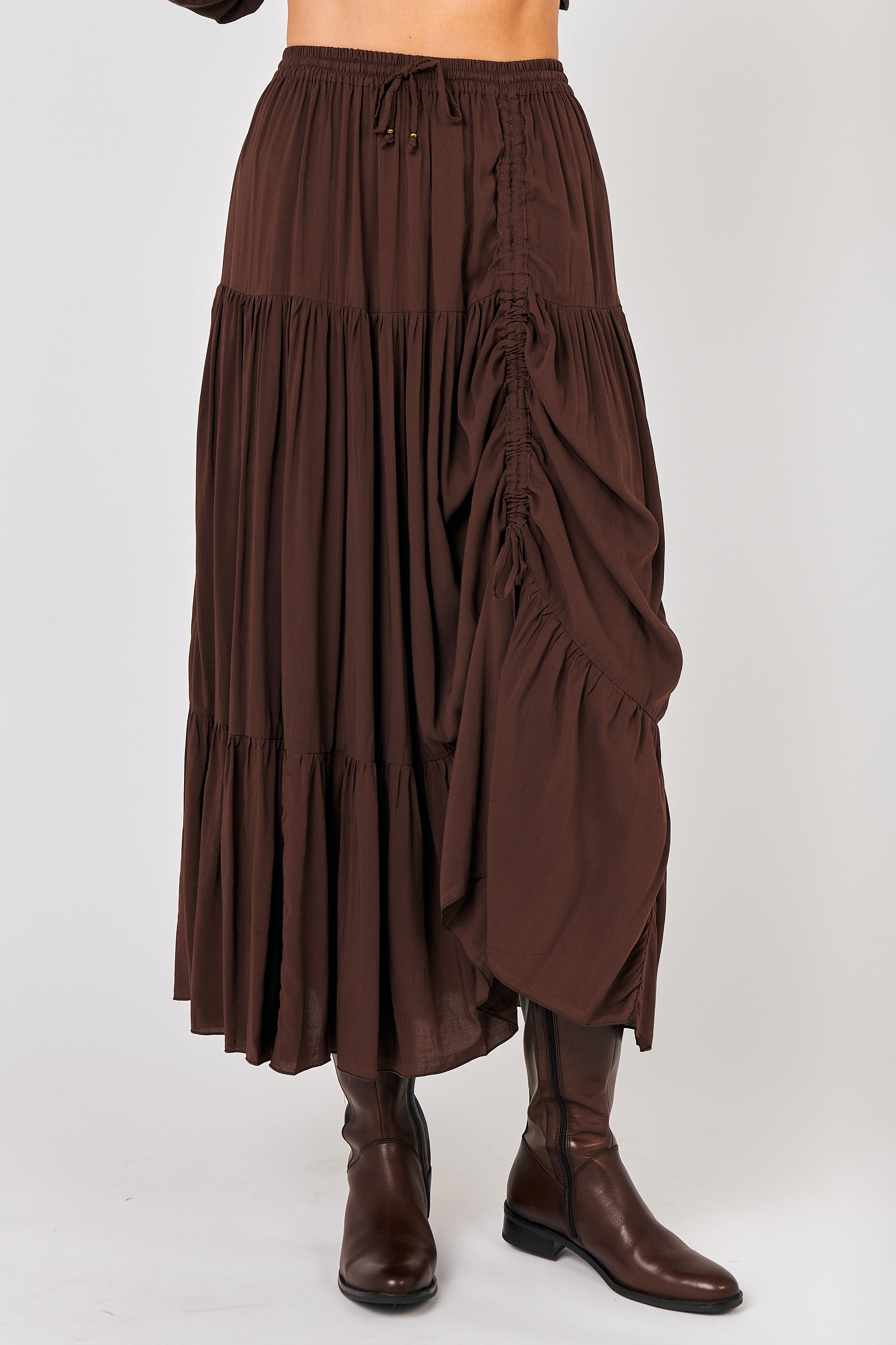 Dahlia Skirt MAXI | Chocolate - Saffron Road