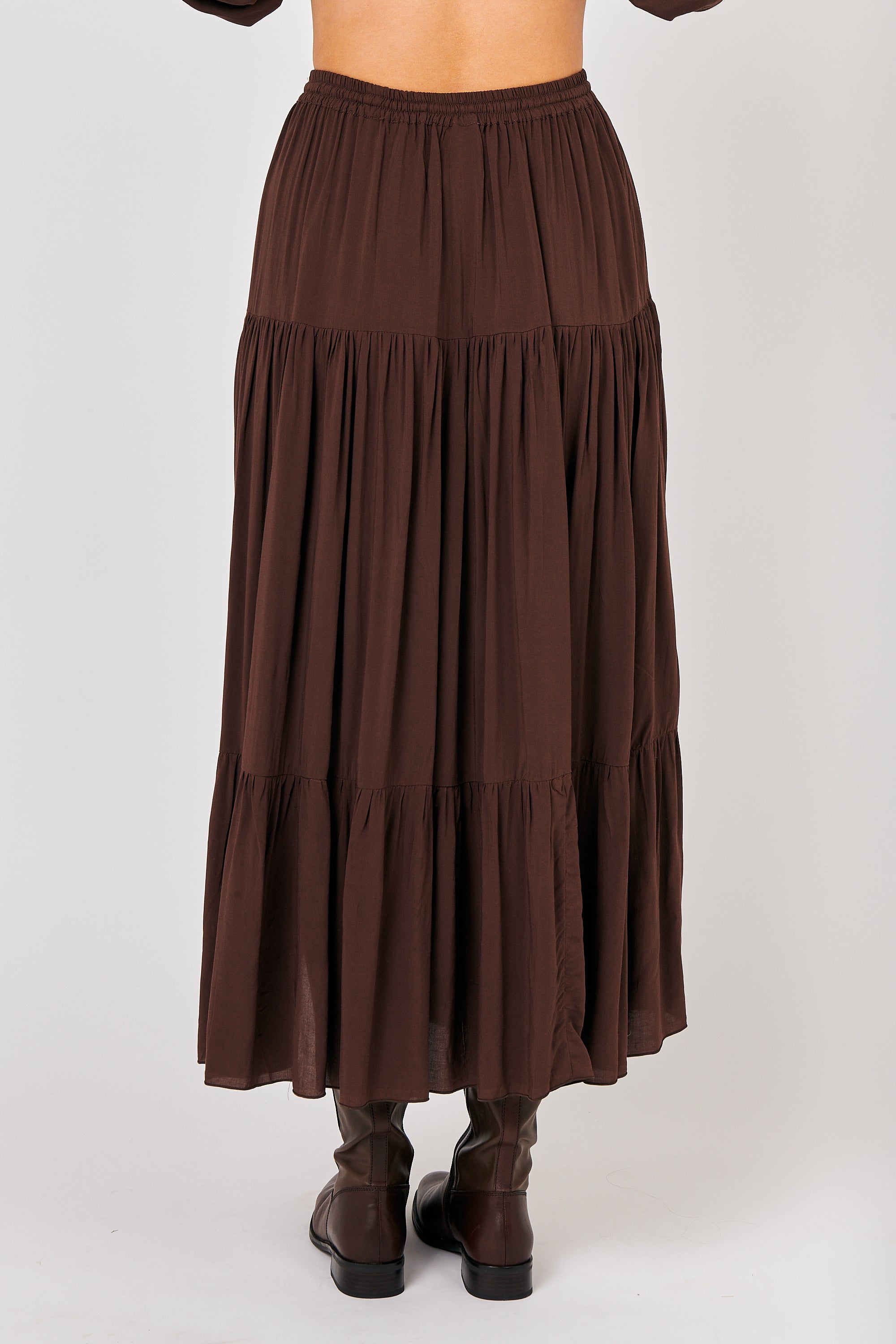 Dahlia Skirt MAXI | Chocolate - Saffron Road