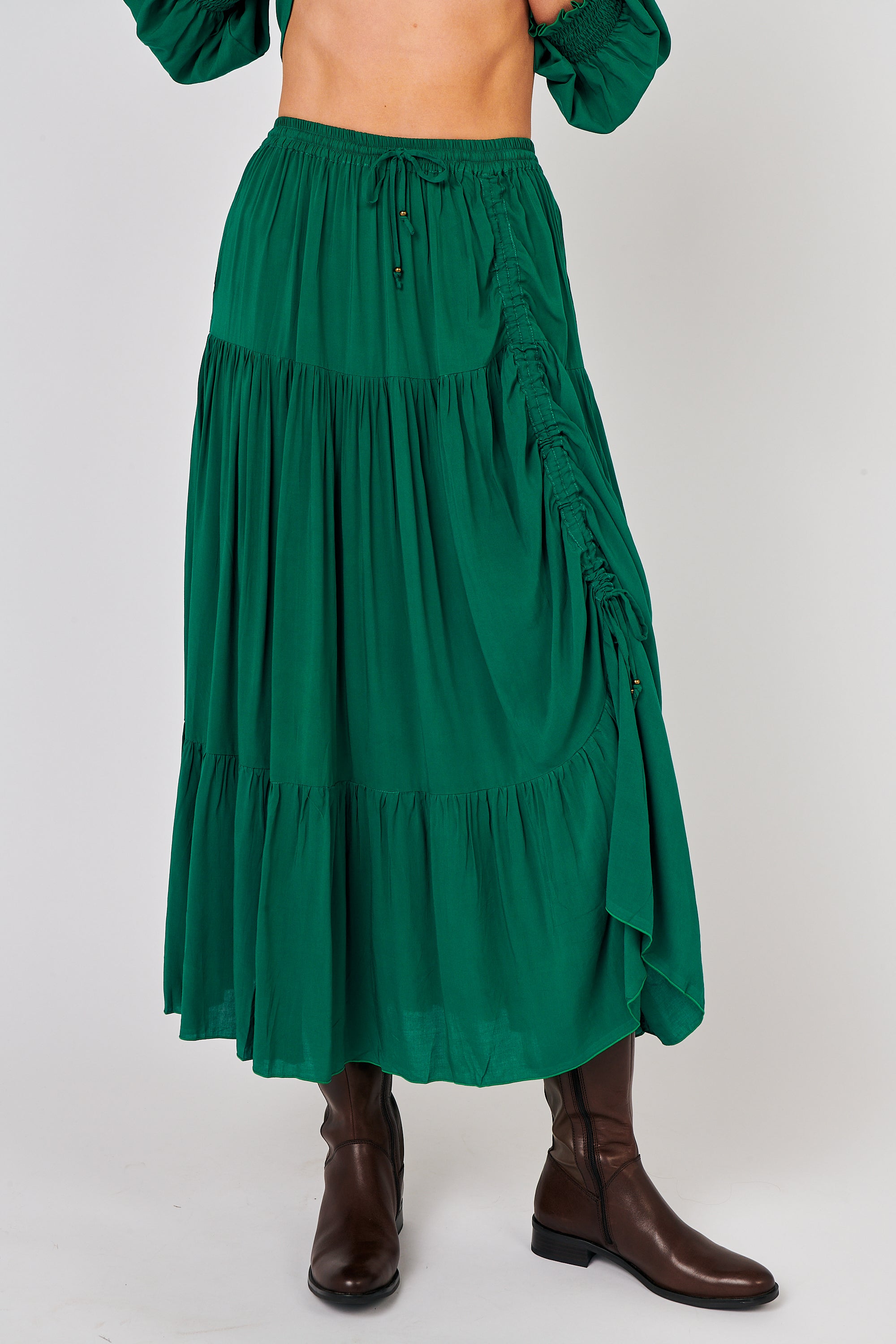 Dahlia Skirt MAXI | Forest Green - Saffron Road
