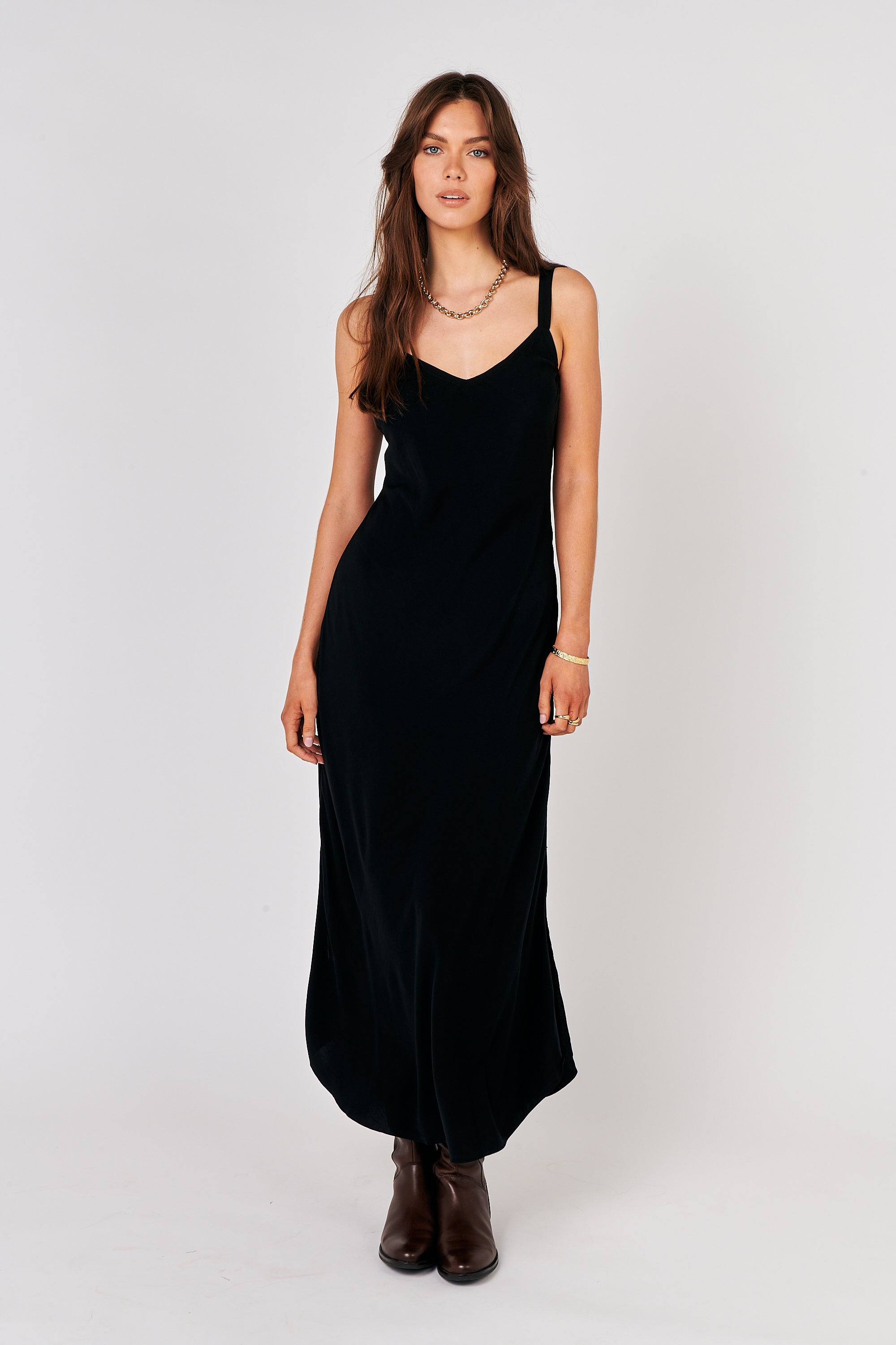 Slip Dress SUPER MAXI | Black - Saffron Road