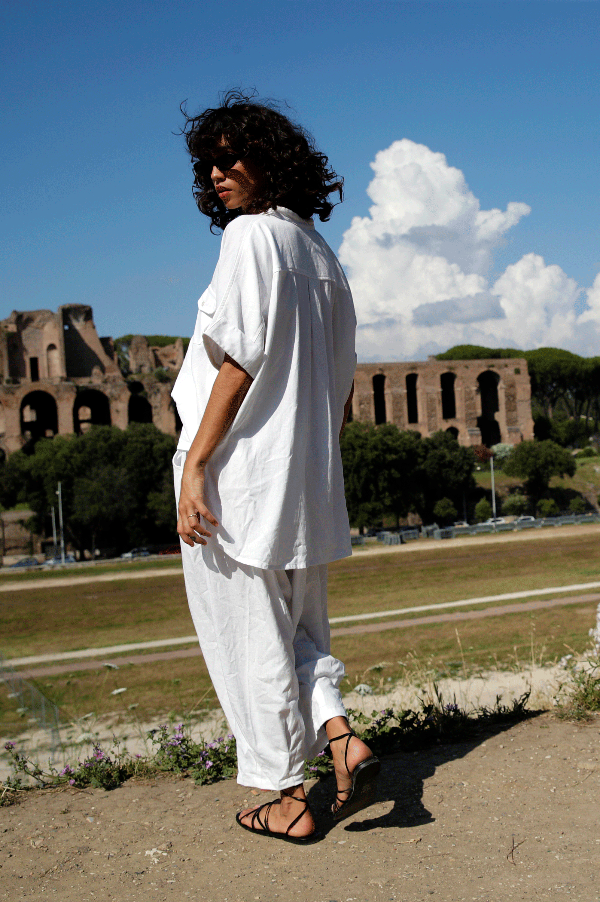 Madison Shirt | White Linen - Saffron Road