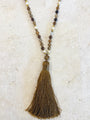 Necklace 3 | LONG - stones with tassel feature - Saffron Road