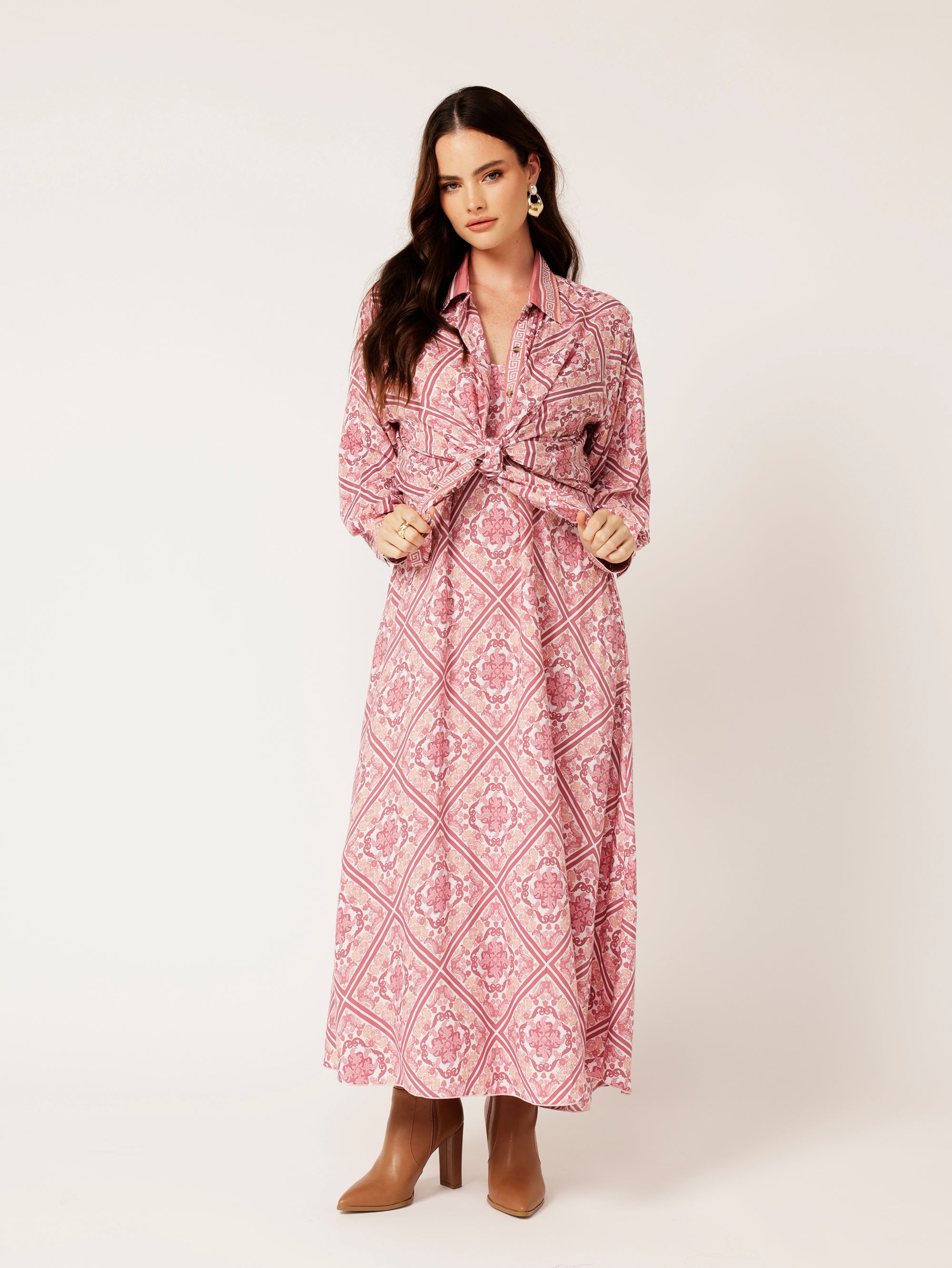 Military Shirt | Tea Rose Tile - Saffron Road