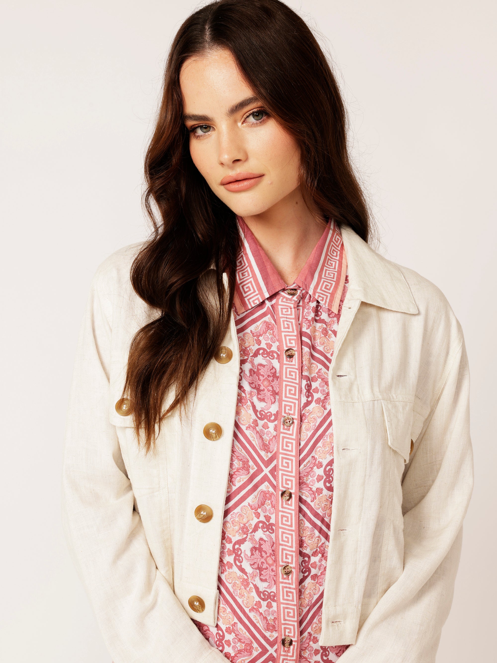 Military Shirt | Tea Rose Tile - Saffron Road