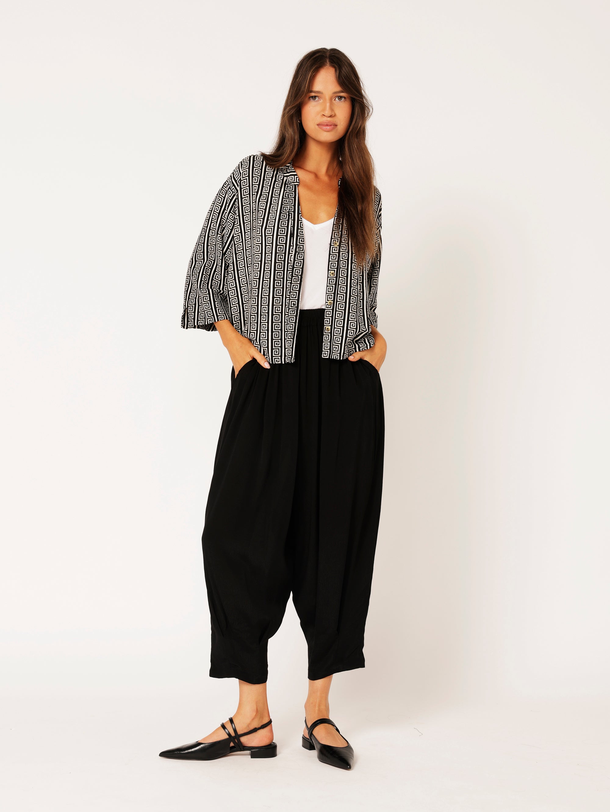 Paradise Pant | Black Fujet - Saffron Road