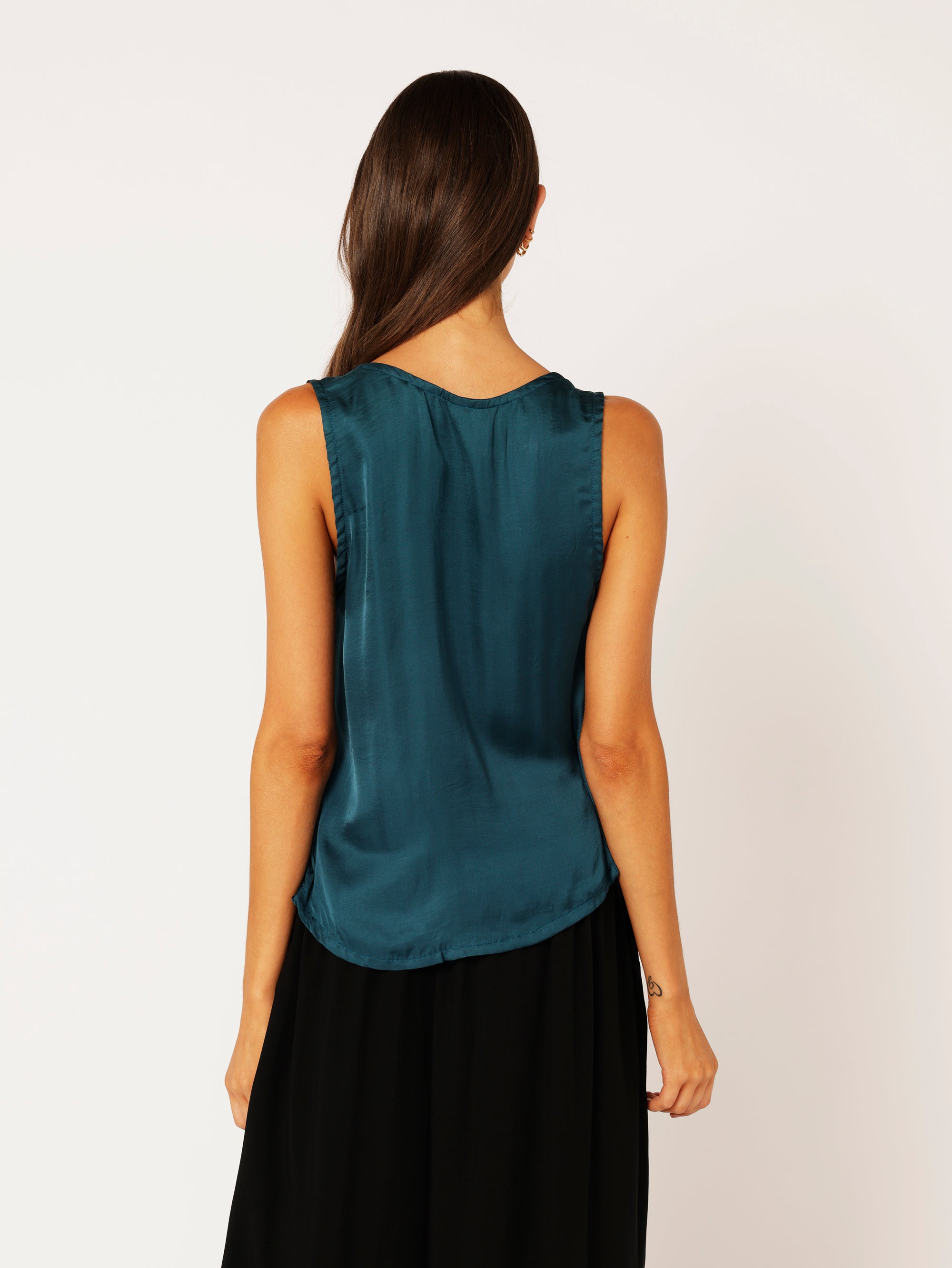 Viv Tank | Satin | Teal - Saffron Road
