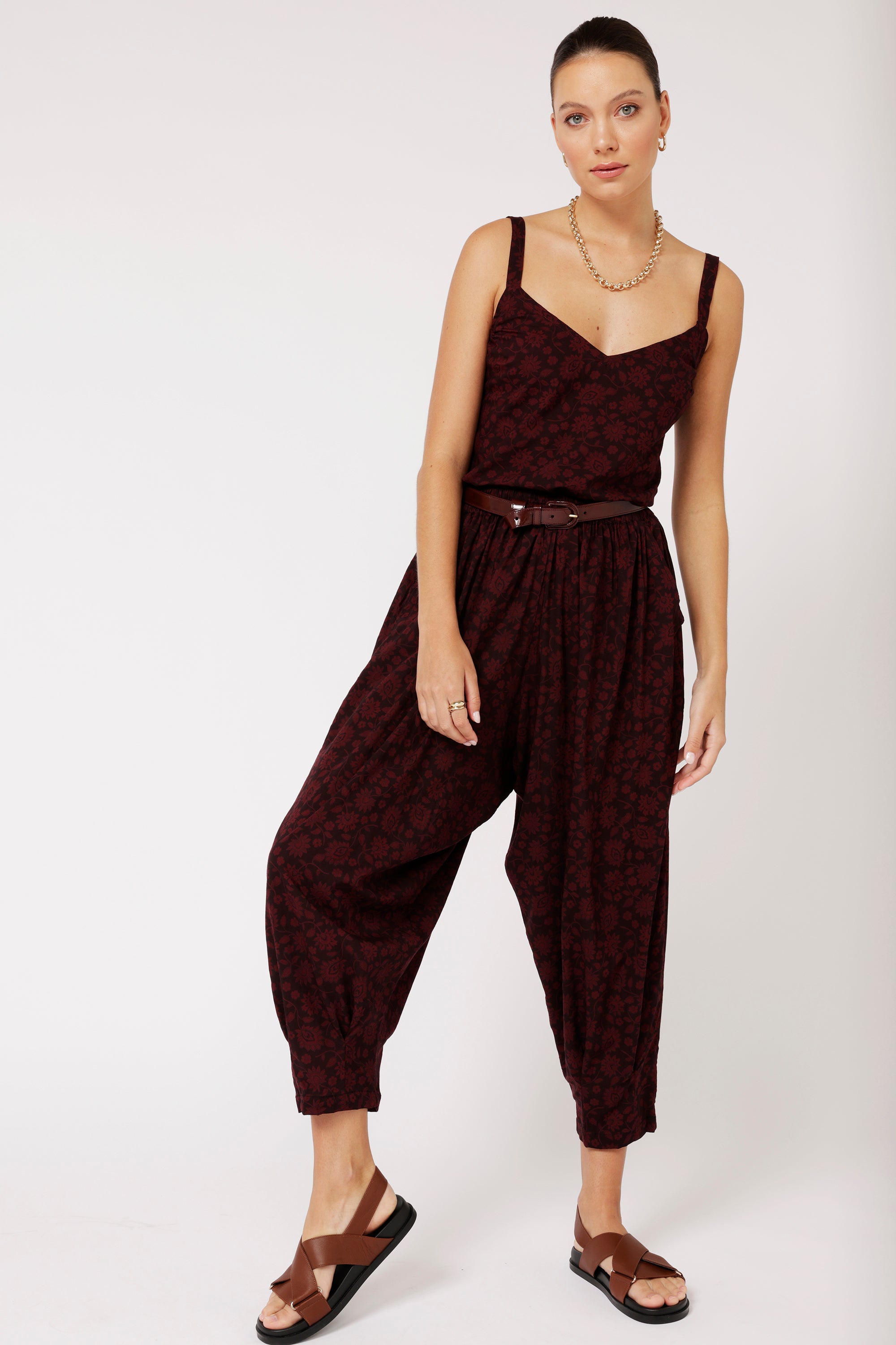 Paradise Pant | Plum Flower - Saffron Road