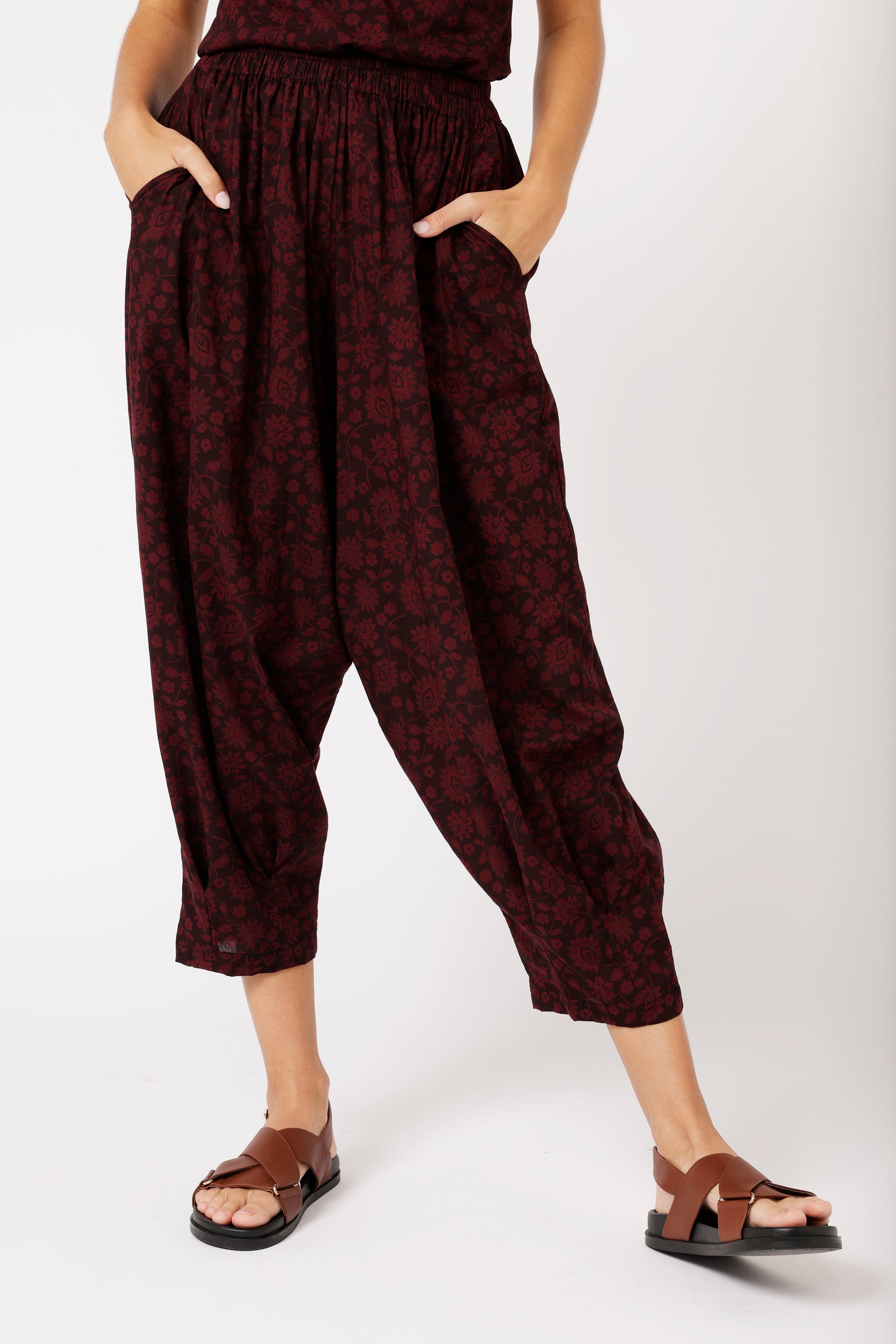 Paradise Pant | Plum Flower - Saffron Road