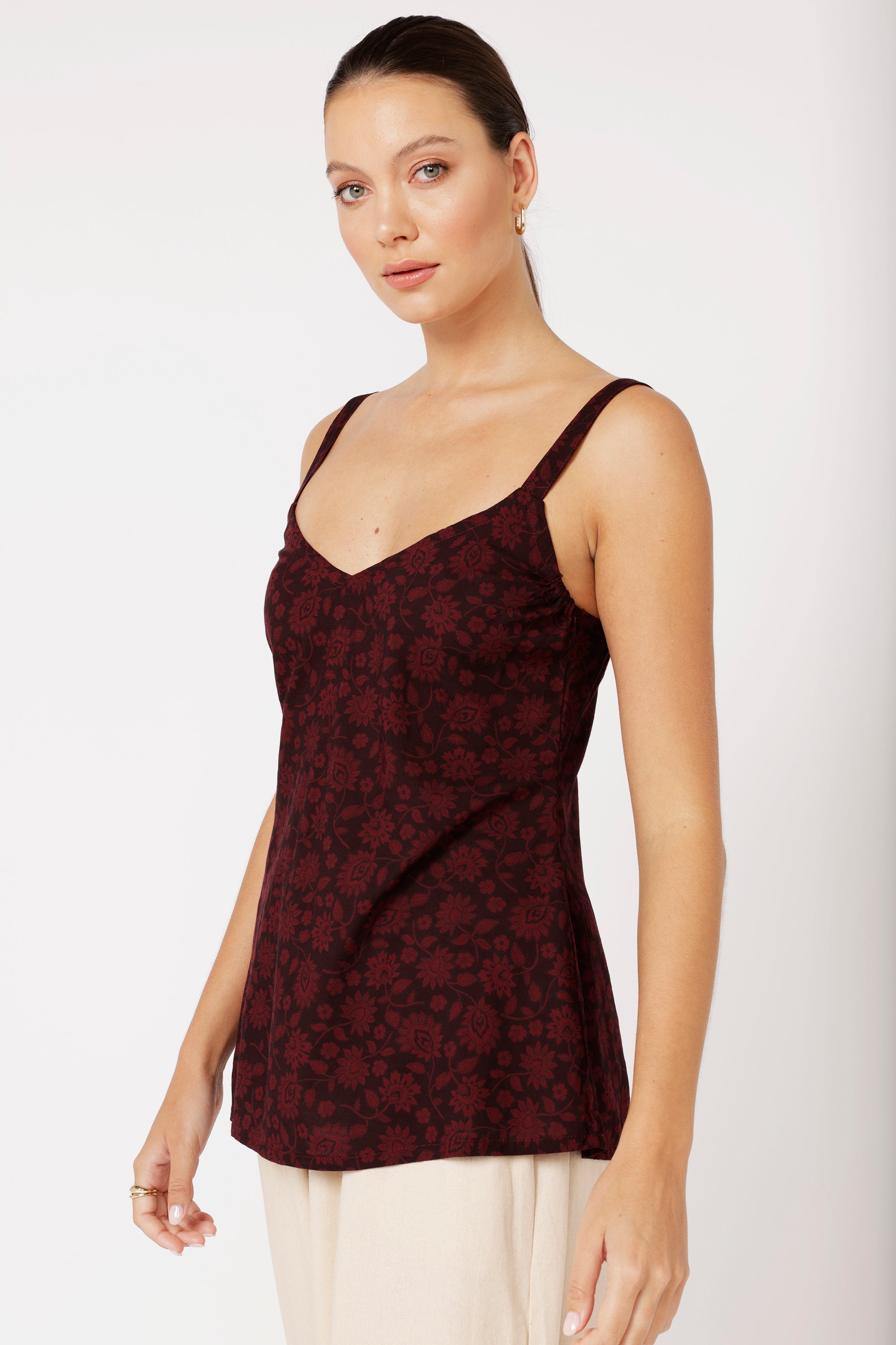 Slip Top | Plum Flower - Saffron Road