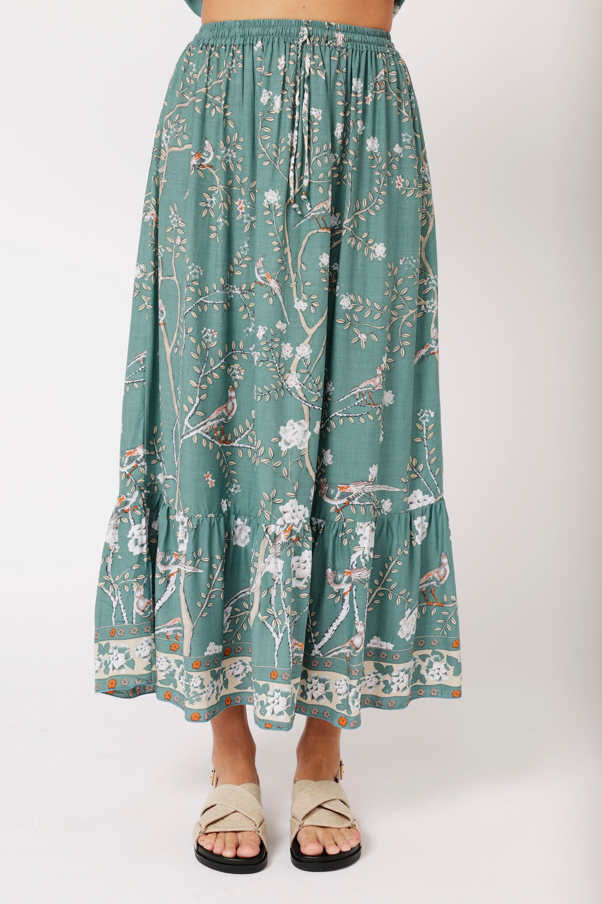 Eden Skirt | Lovebird Sage - Saffron Road