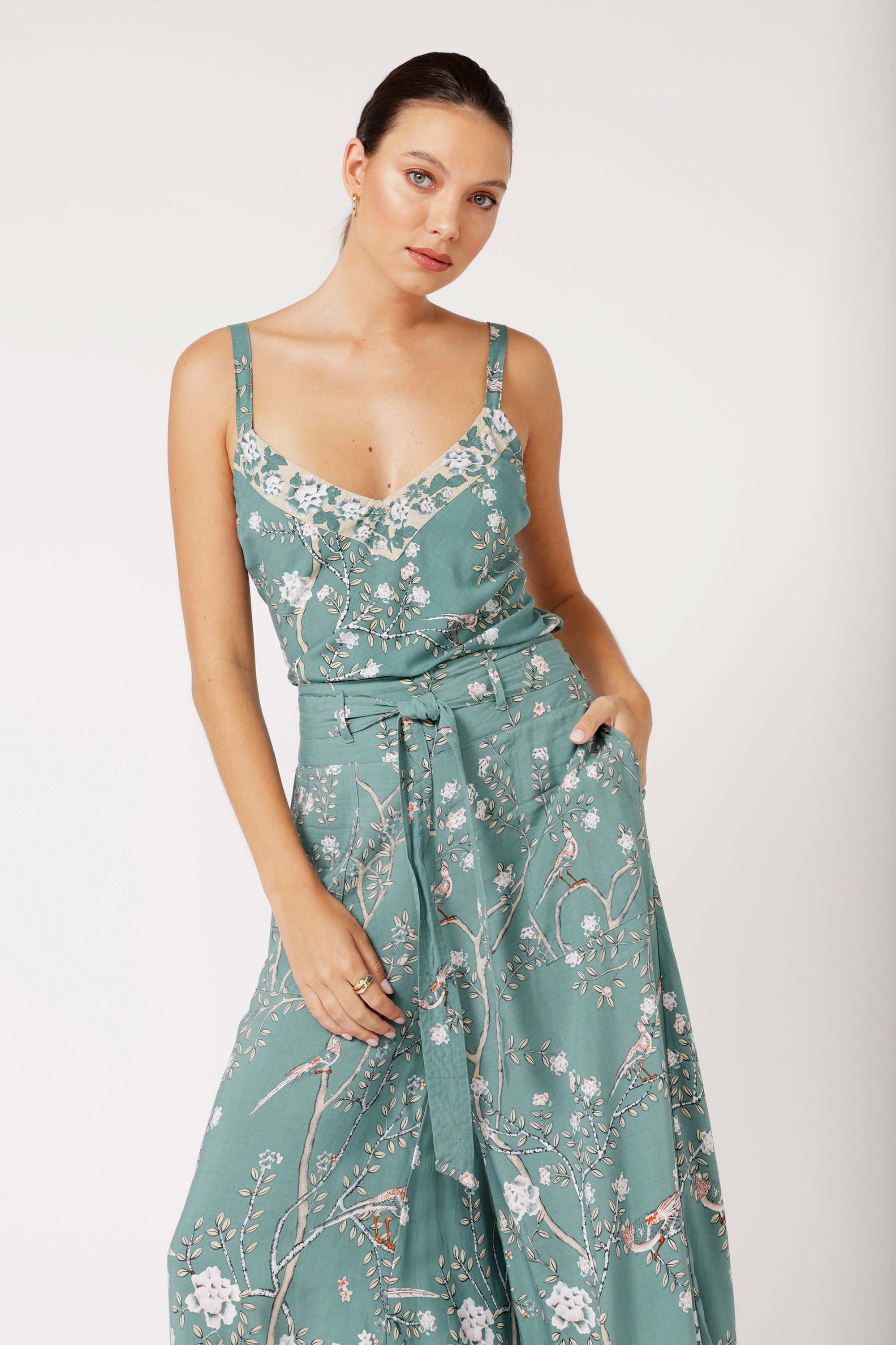 Slip Top | Lovebird Sage - Saffron Road