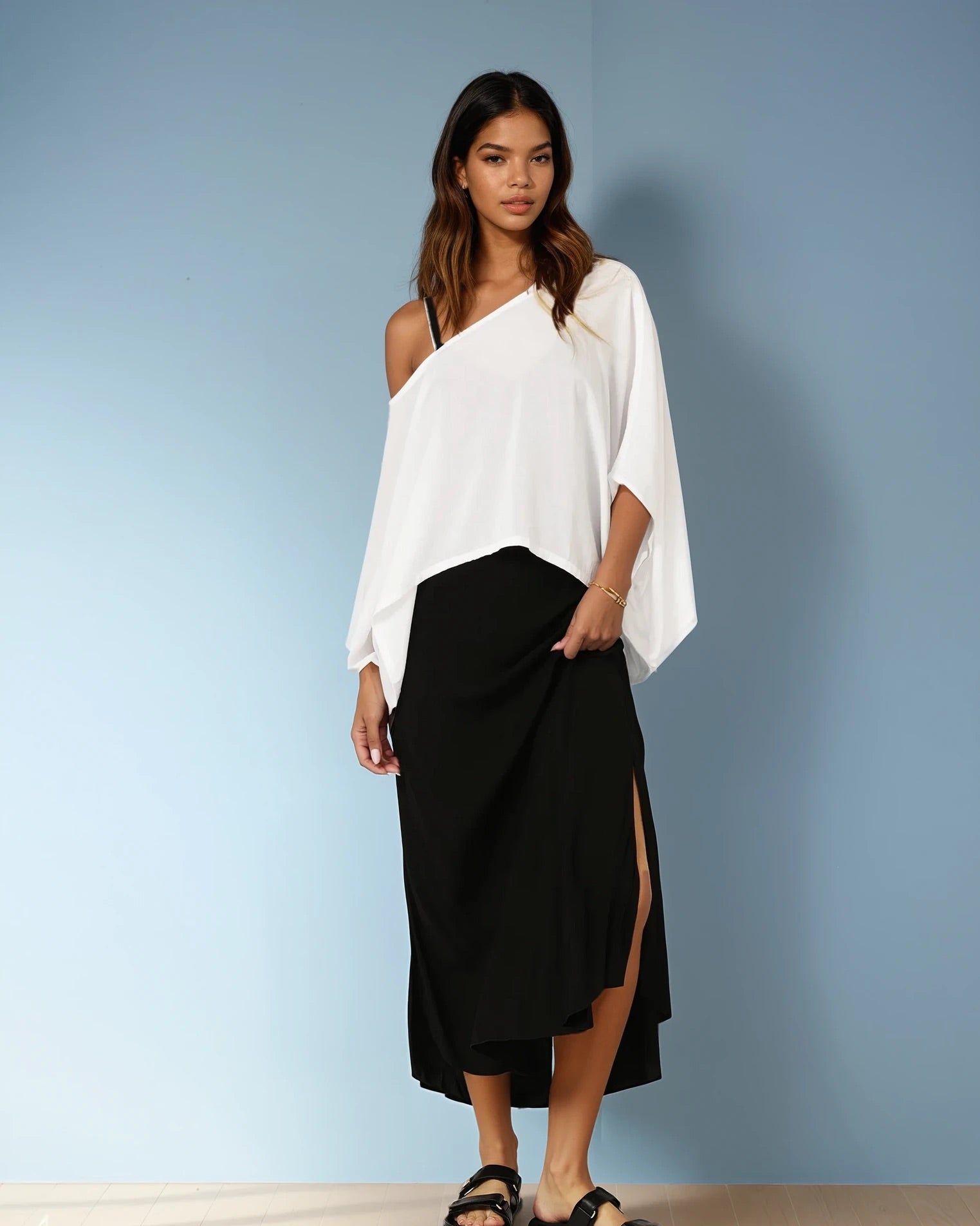 The Nat Top (Cropped) | White - Saffron Road