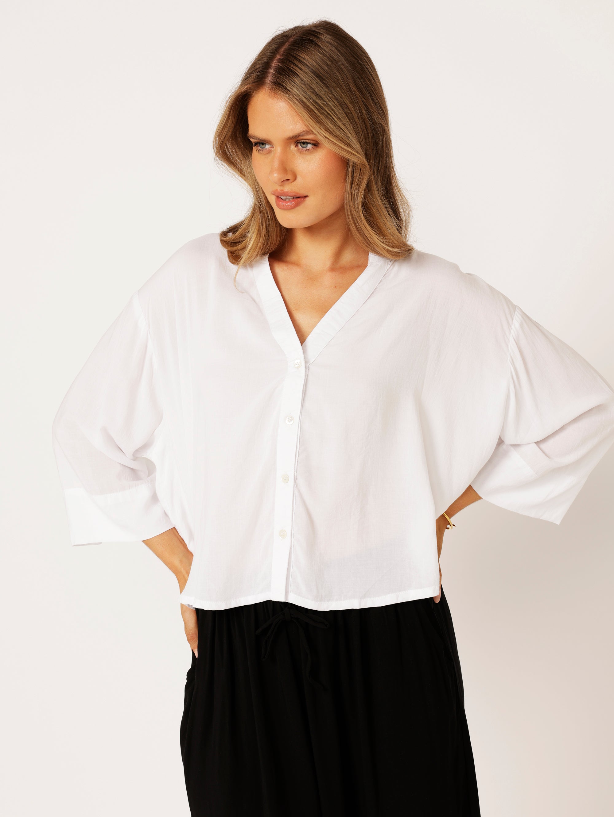 Mini Maple Shirt | White - Saffron Road