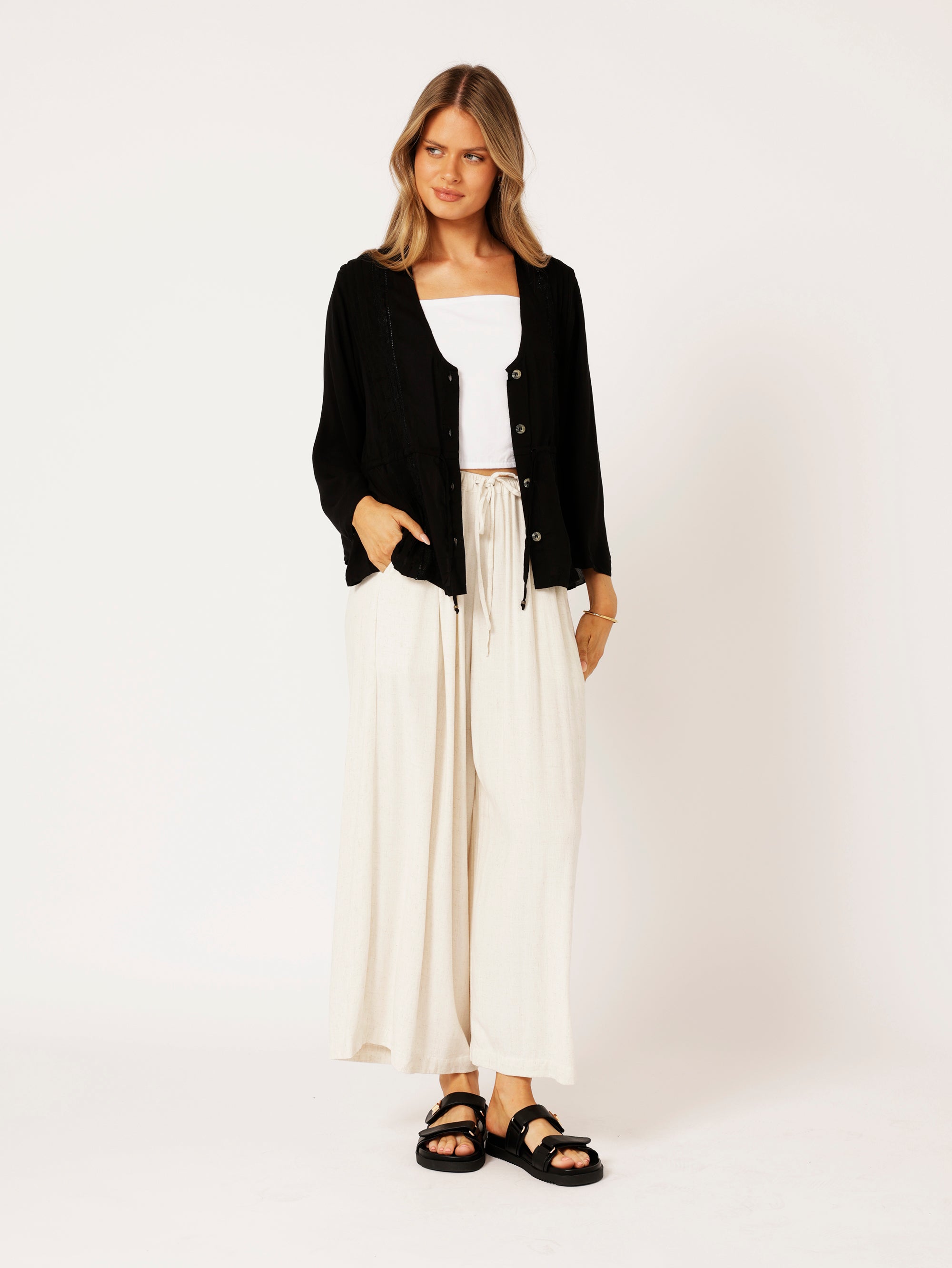 Duster Blouse | Black - Saffron Road