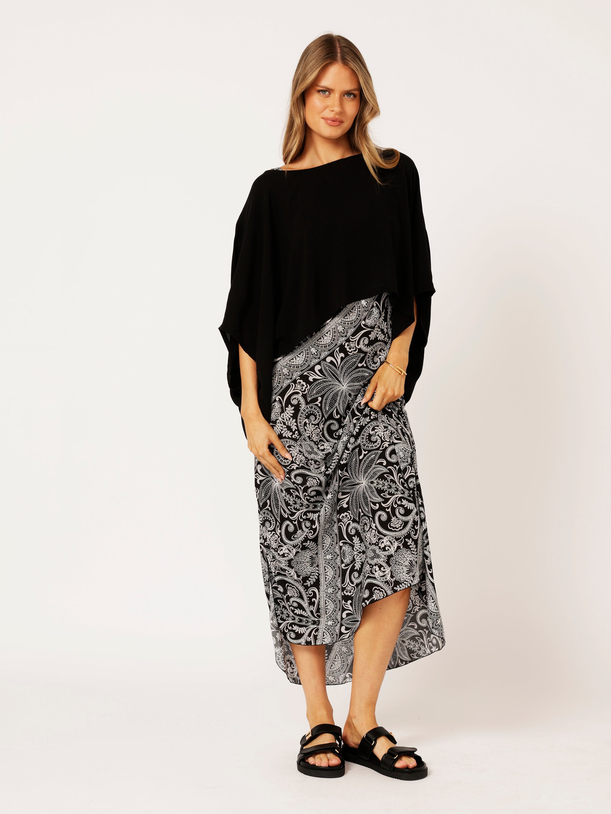 The Nat Top (Cropped) | Black - Saffron Road