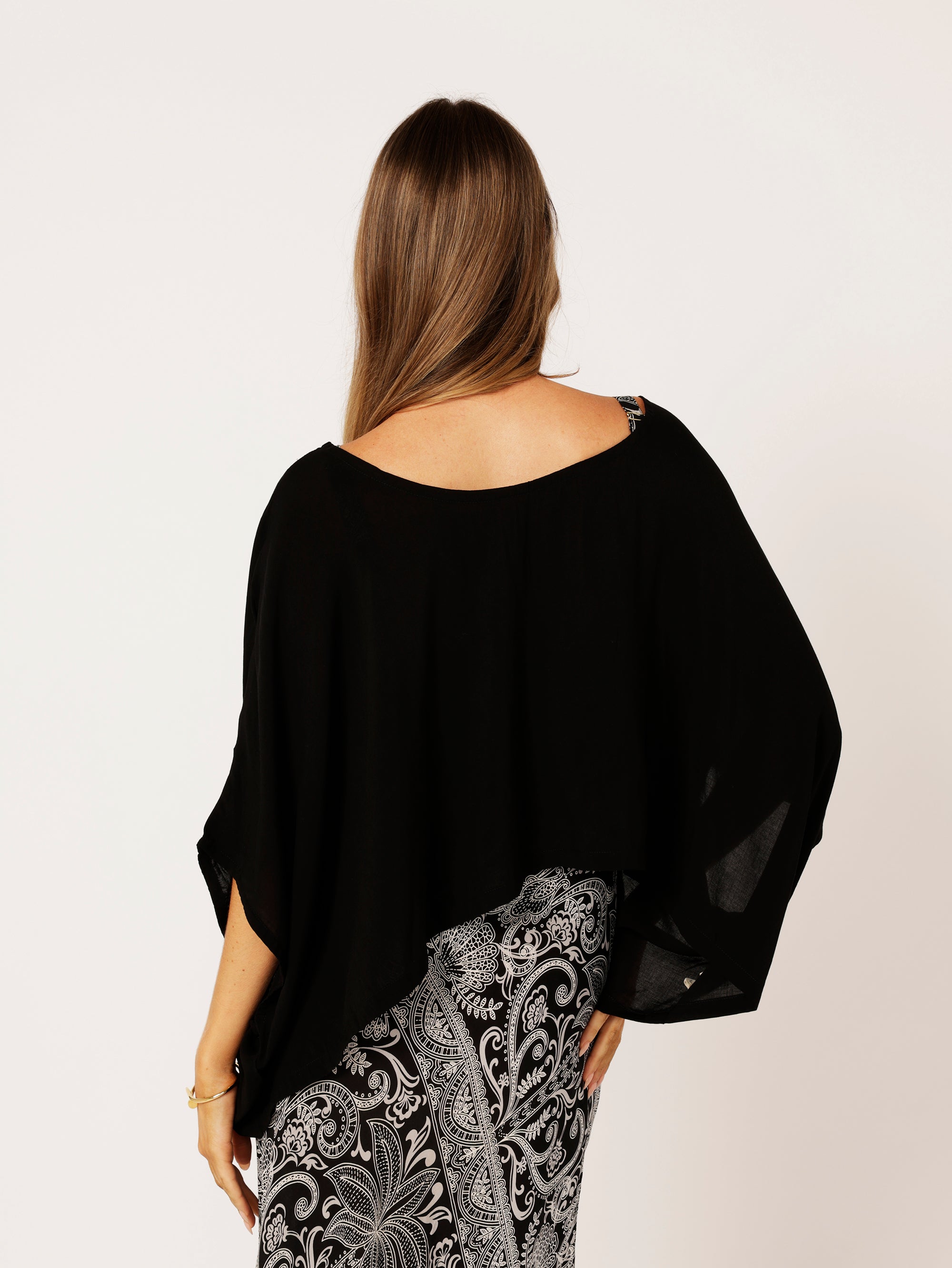 The Nat Top (Cropped) | Black - Saffron Road