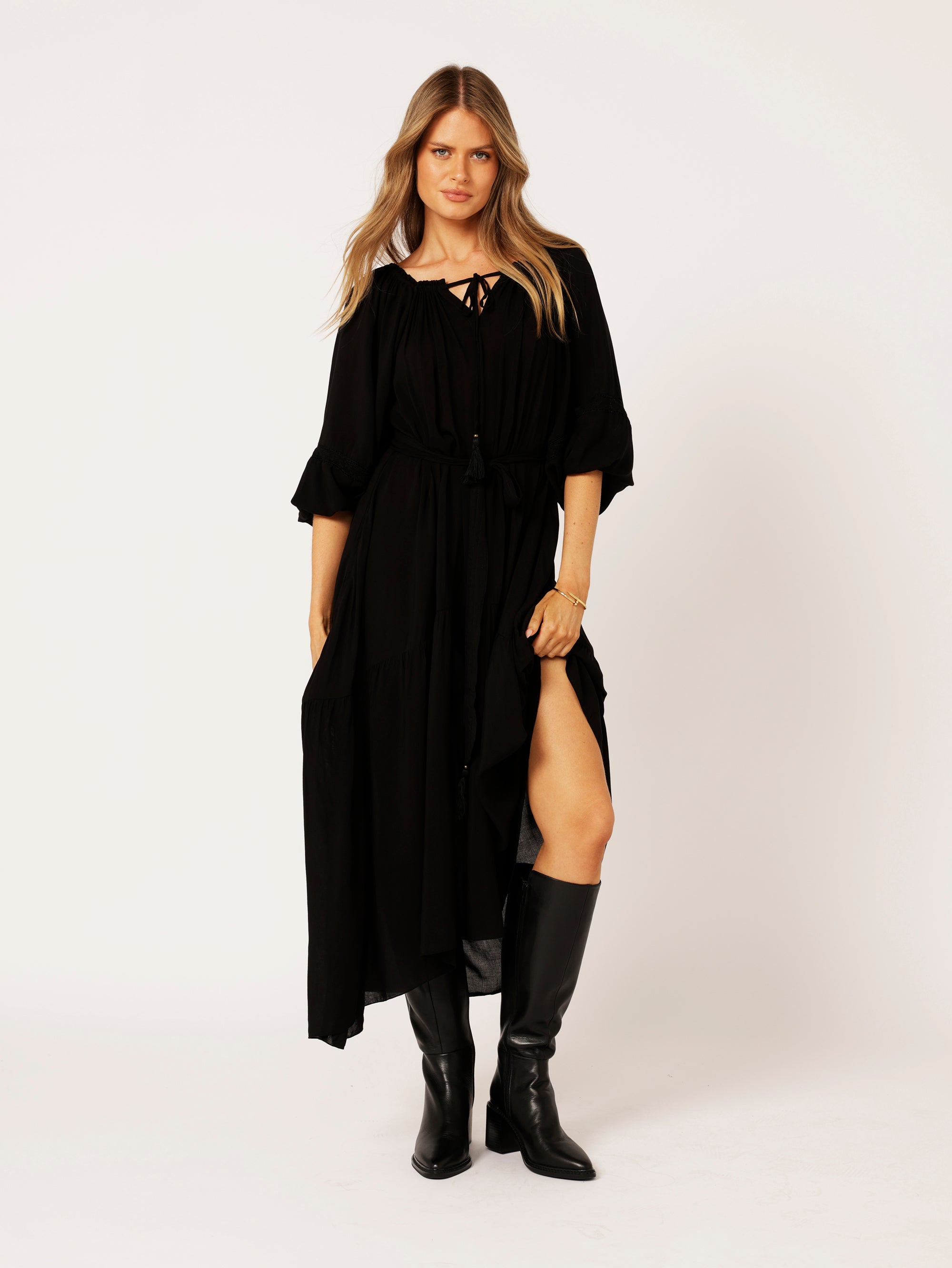 Stella Dress | Black - Saffron Road