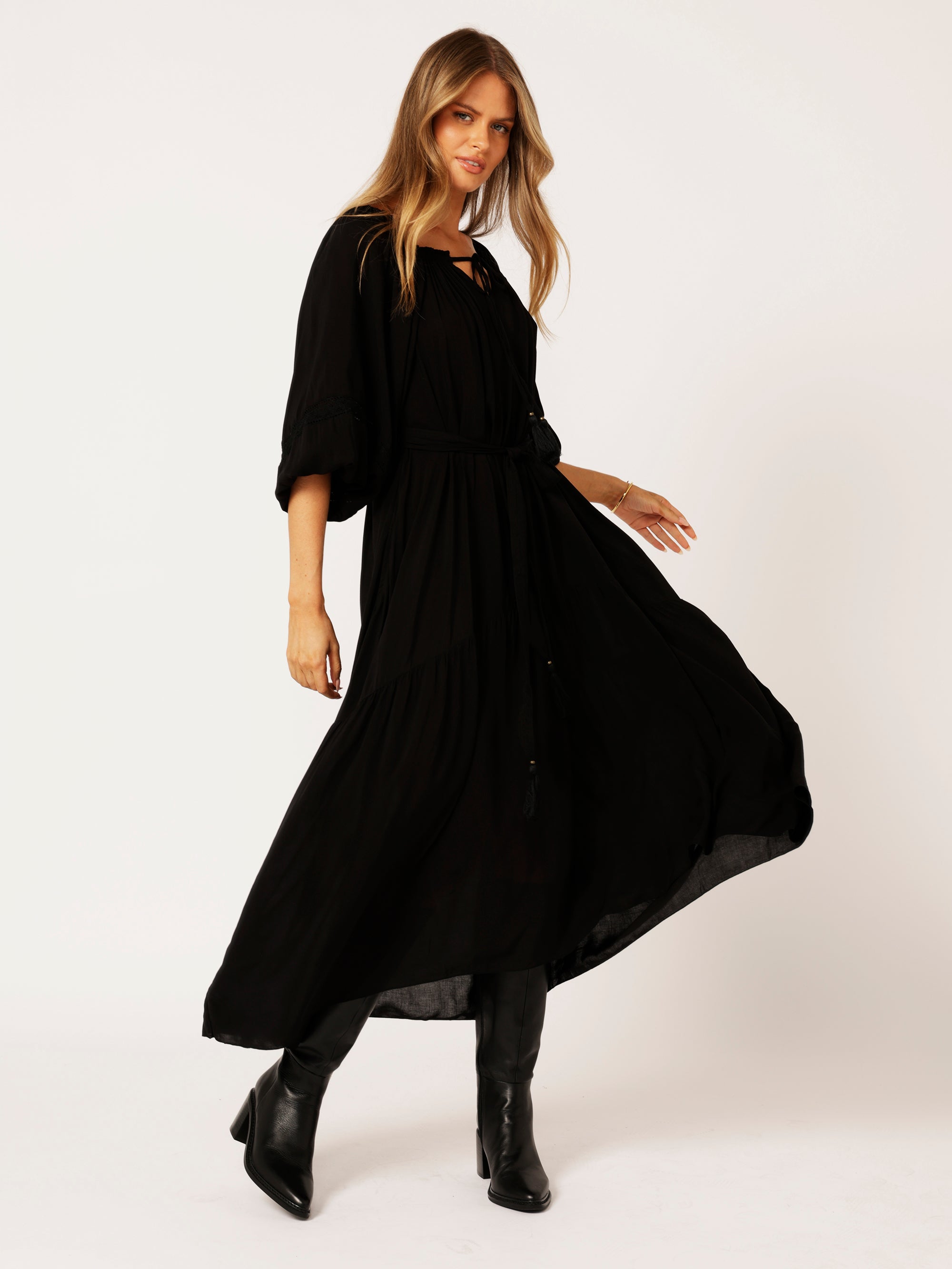 Stella Dress | Black - Saffron Road