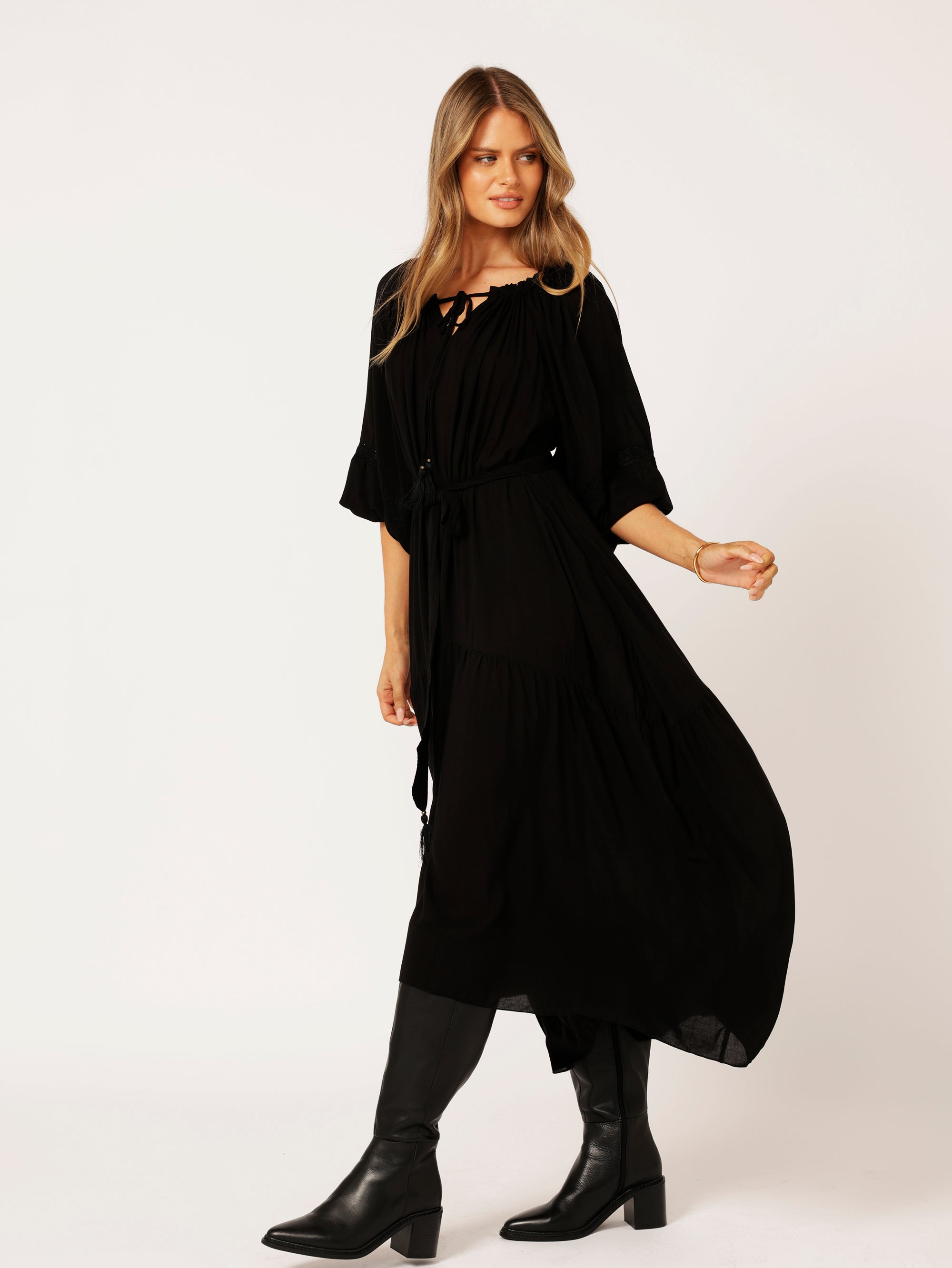 Stella Dress | Black - Saffron Road