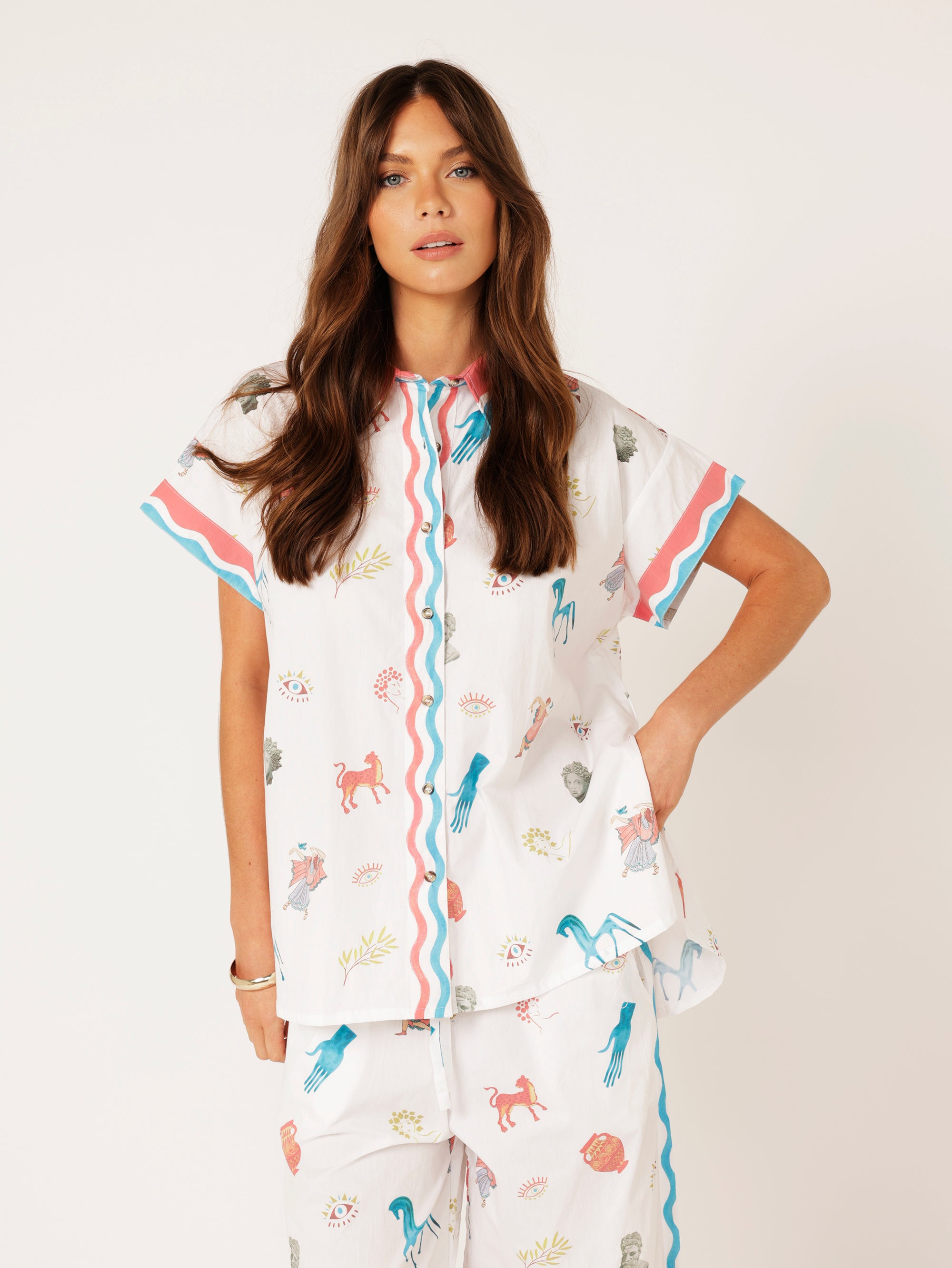 Military Shirt | Grecian White - Saffron Road